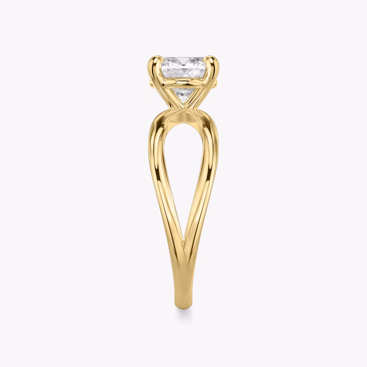The Duet | Cushion | 18k | Yellow Gold | bandAccent: Plain | diamondOrientation: vertical | caratWeight: other