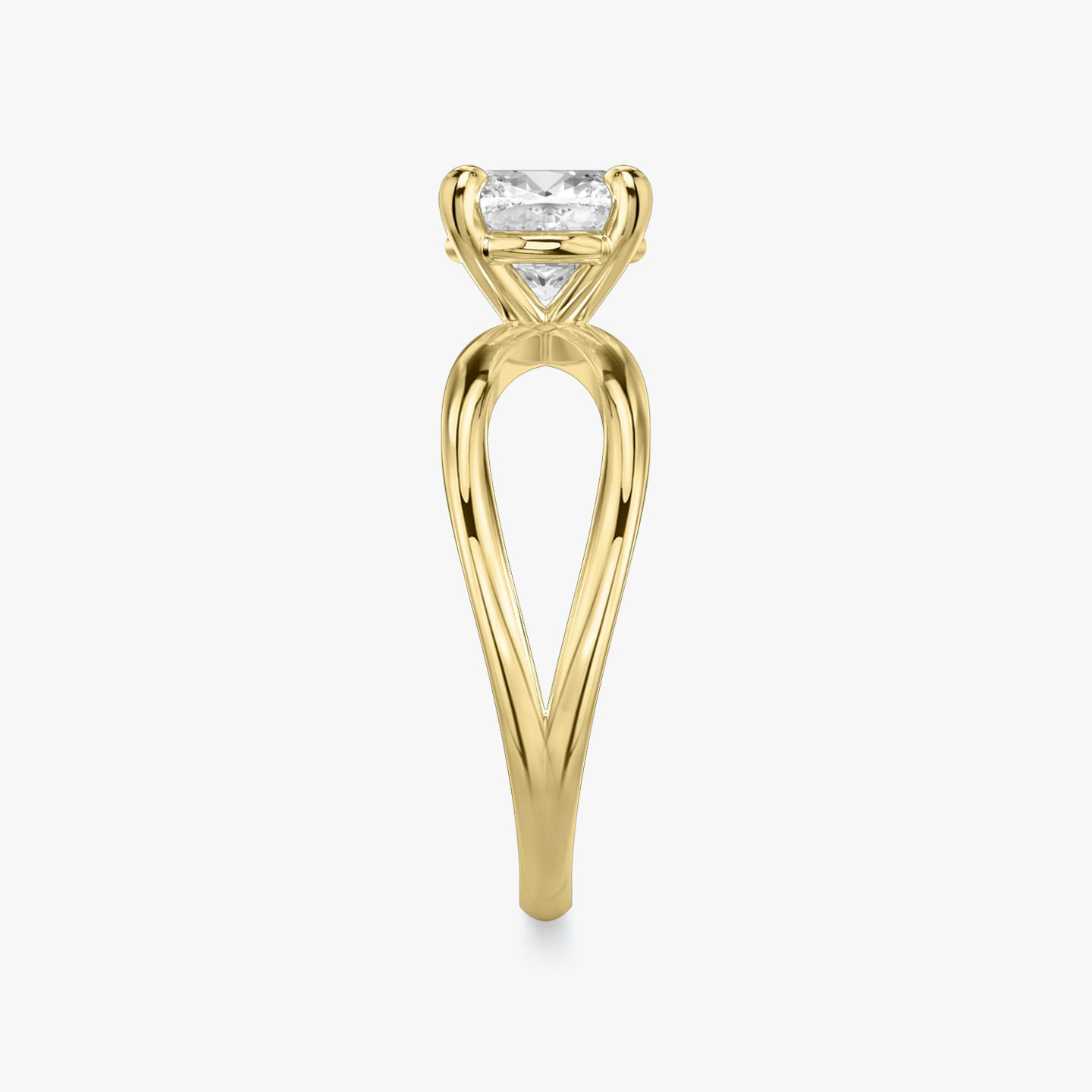 The Duet | Cushion | 18k | Yellow Gold | bandAccent: Plain | diamondOrientation: vertical | caratWeight: other