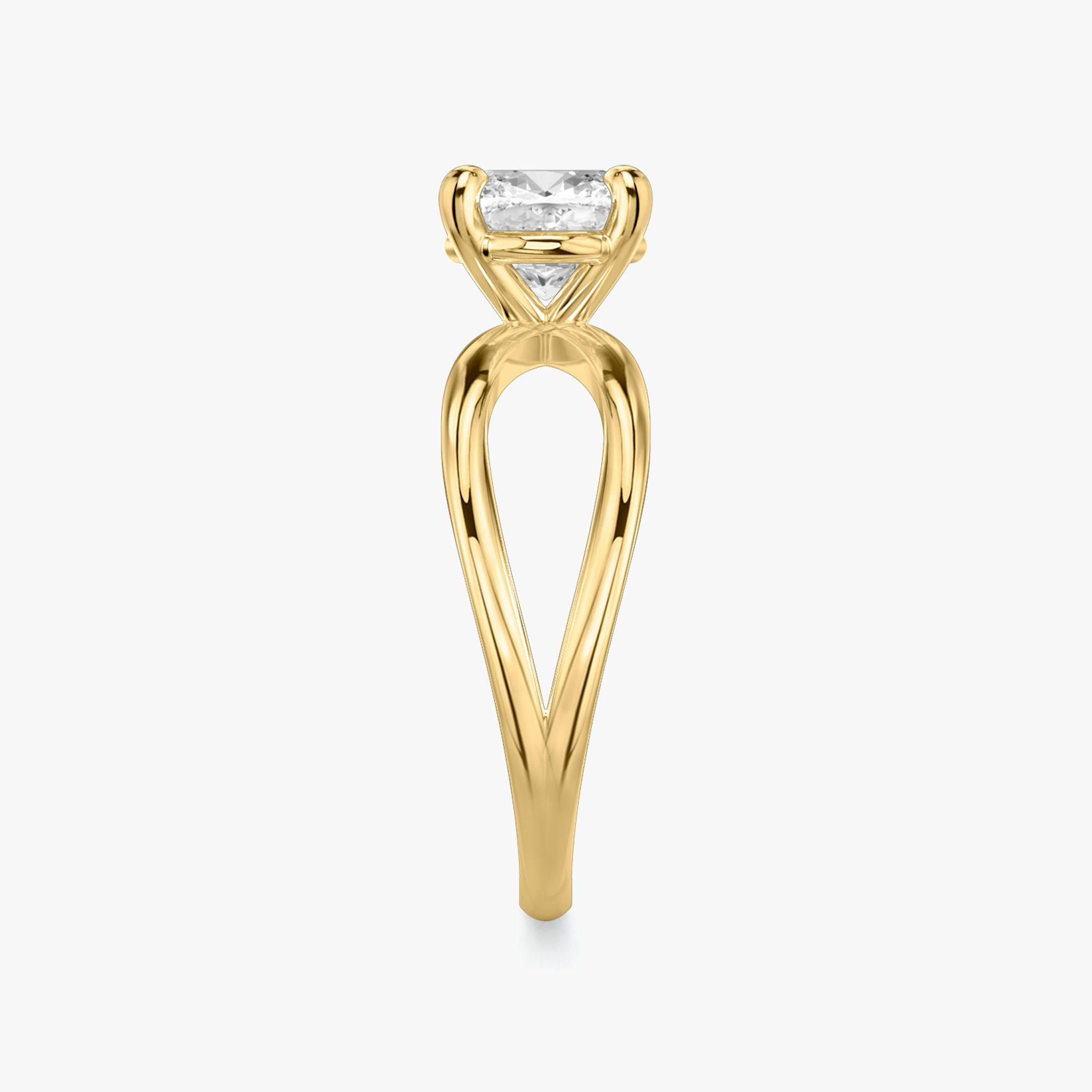 The Duet | Cushion | 18k | Yellow Gold | bandAccent: Plain | diamondOrientation: vertical | caratWeight: other