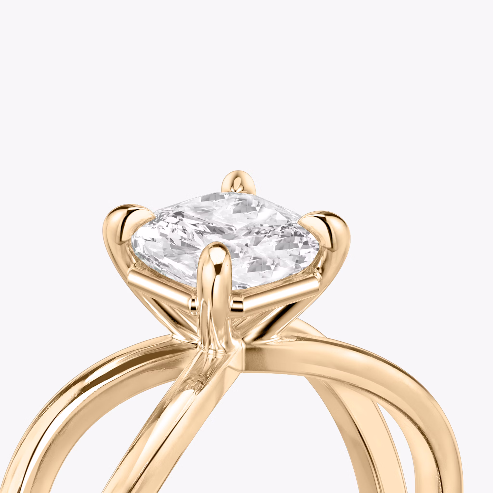The Duet | Cushion | 14k | Rose Gold | bandAccent: Plain | diamondOrientation: vertical | caratWeight: other