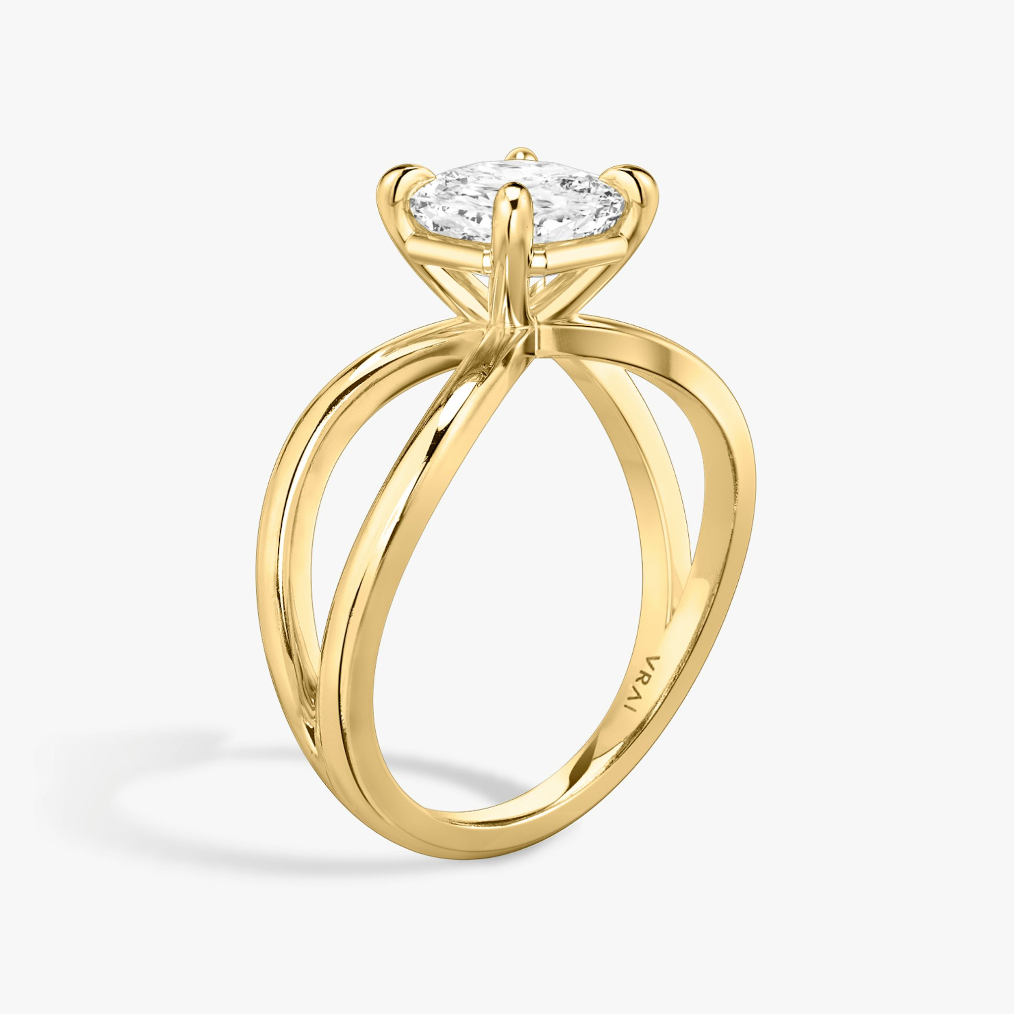 The Duet | Cushion | 18k | Yellow Gold | bandAccent: Plain | diamondOrientation: vertical | caratWeight: other