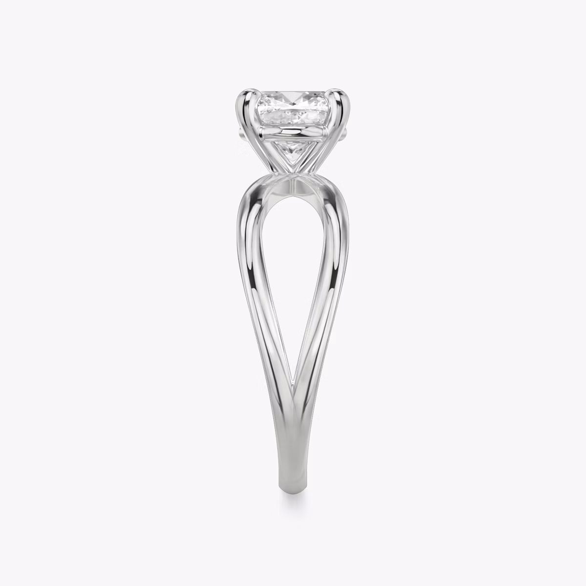 The Duet | Cushion | 18k | White Gold | bandAccent: Plain | diamondOrientation: vertical | caratWeight: other