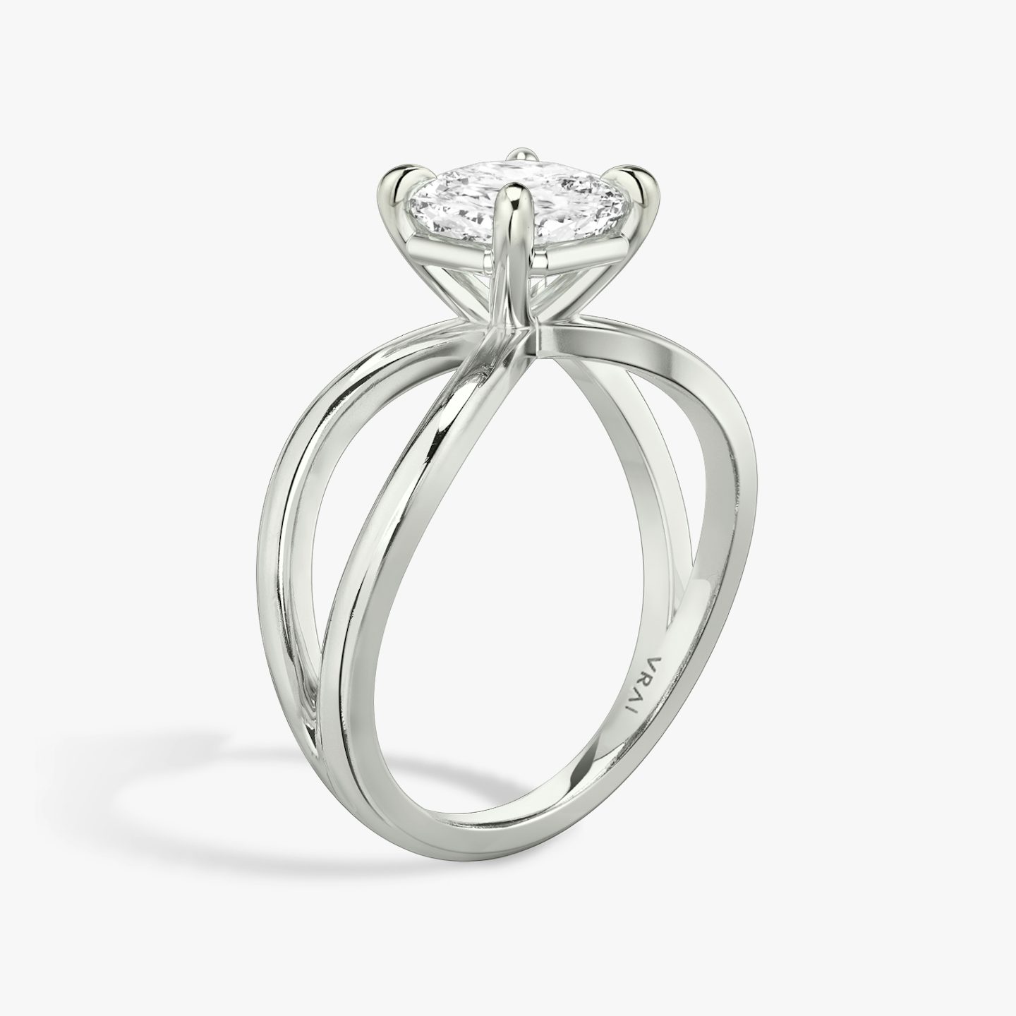 The Duet | Cushion | 18k | White Gold | bandAccent: Plain | diamondOrientation: vertical | caratWeight: other