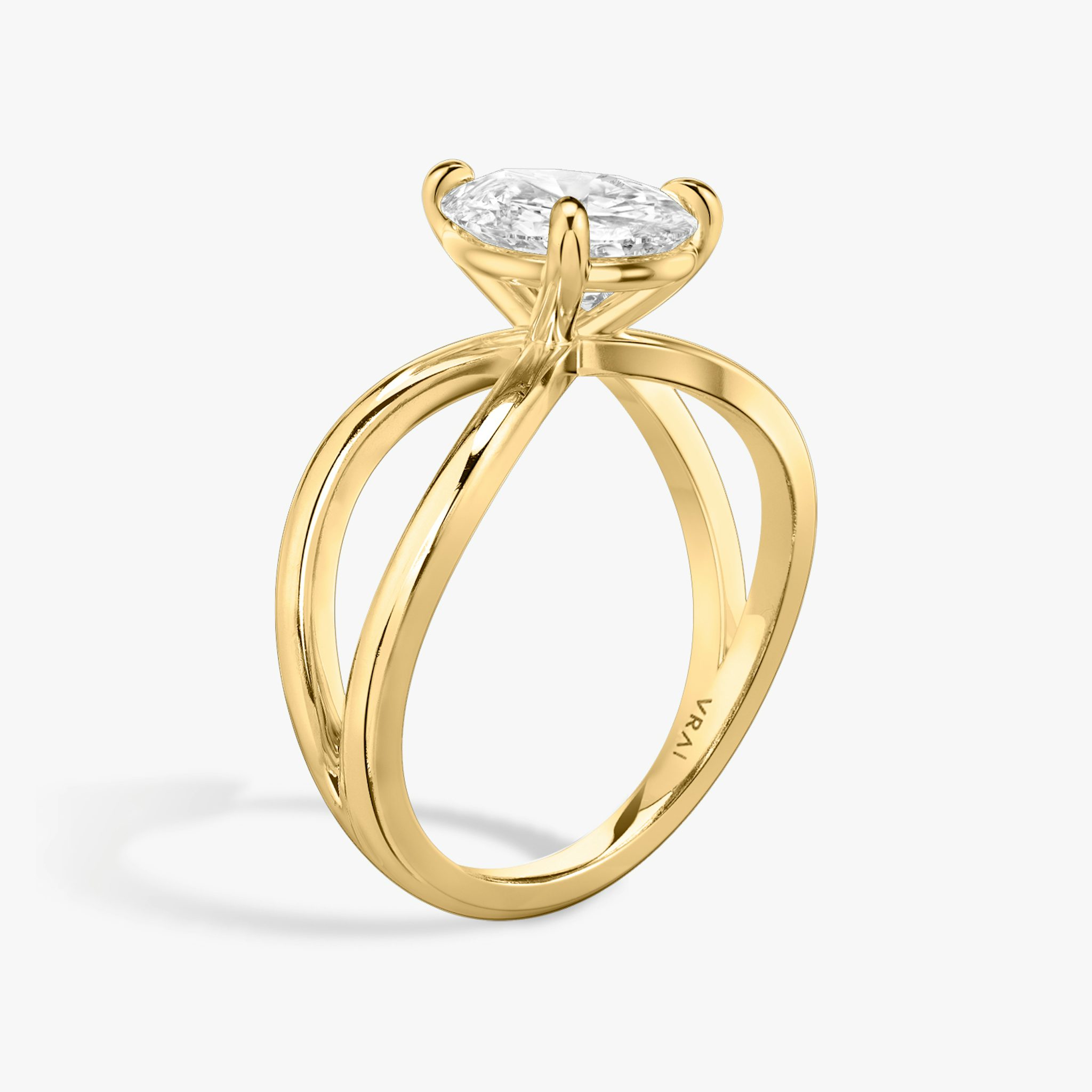 The Duet | Pear | 18k | Yellow Gold | bandAccent: Plain | diamondOrientation: vertical | caratWeight: other