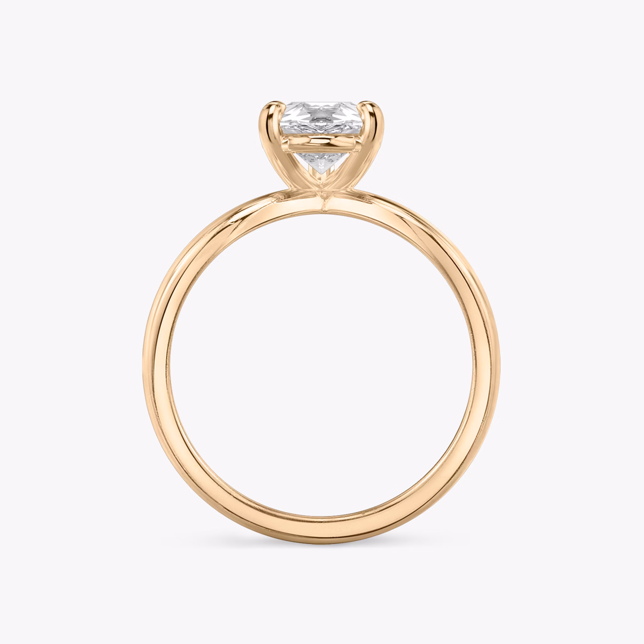 The Duet | Pear | 14k | Rose Gold | bandAccent: Plain | diamondOrientation: vertical | caratWeight: other