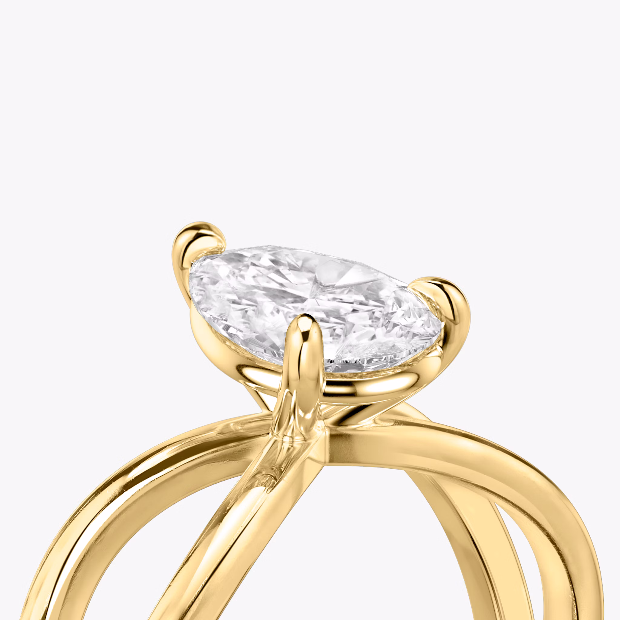 The Duet | Pear | 18k | Yellow Gold | bandAccent: Plain | diamondOrientation: vertical | caratWeight: other