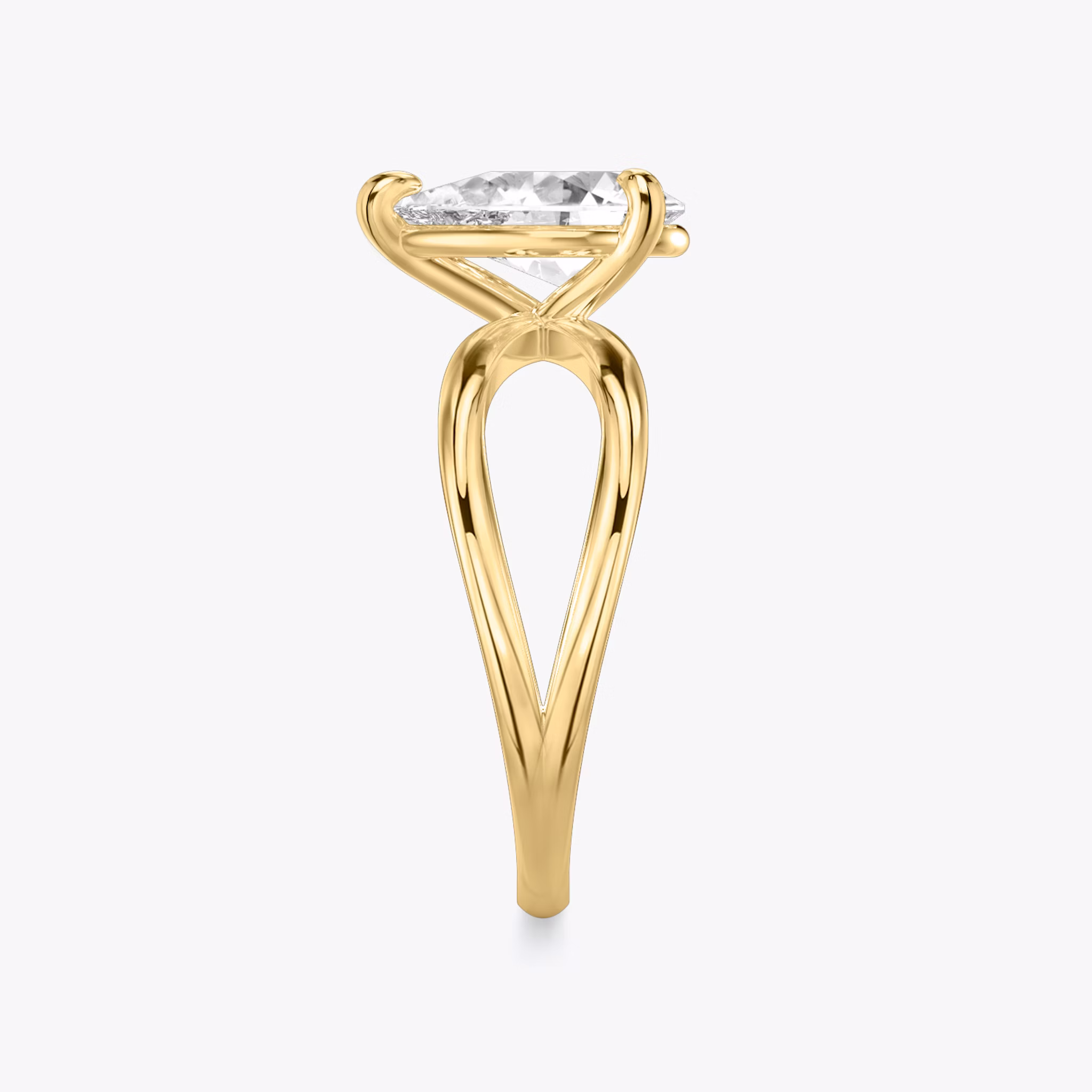 The Duet | Pear | 18k | Yellow Gold | bandAccent: Plain | diamondOrientation: vertical | caratWeight: other