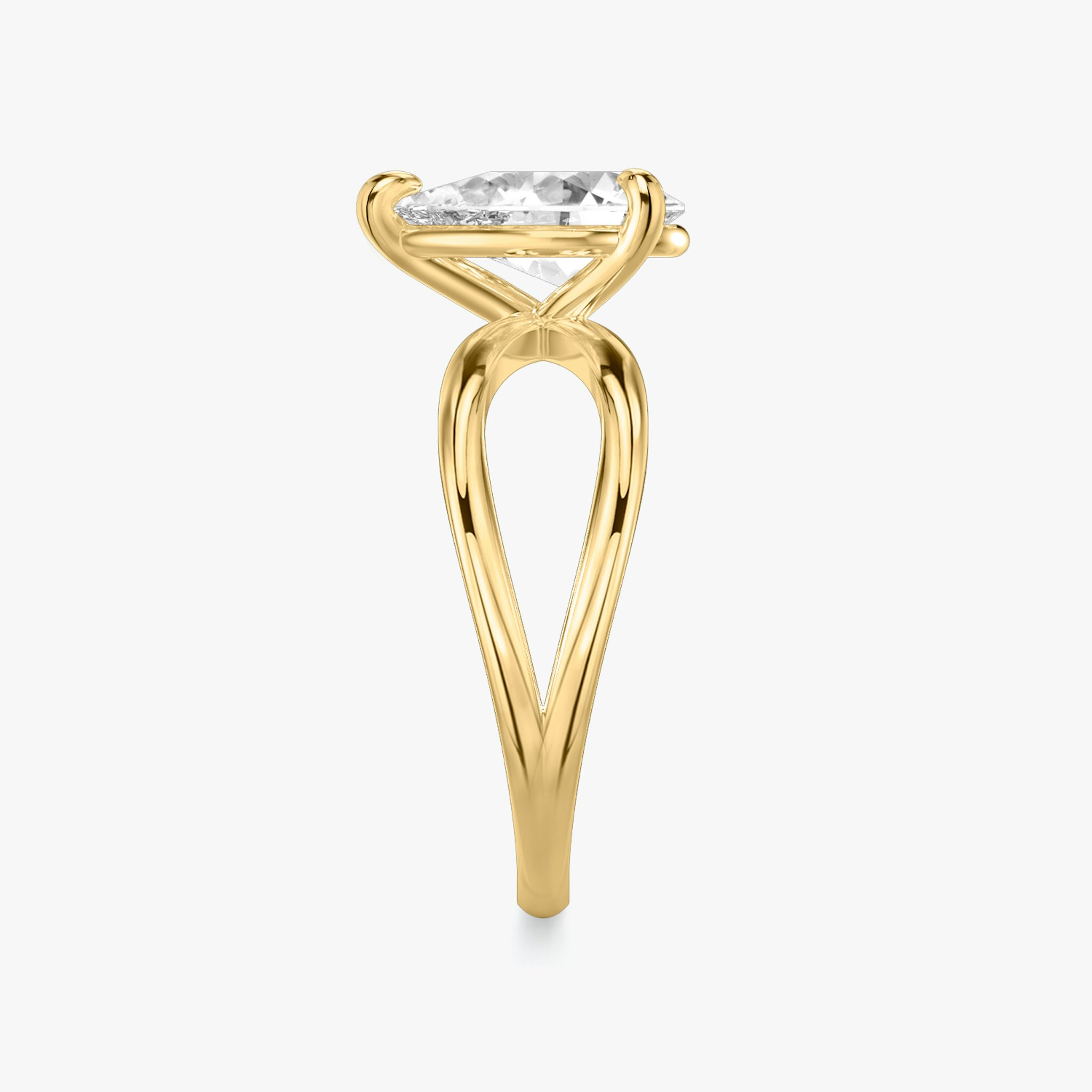 The Duet | Pear | 18k | Yellow Gold | bandAccent: Plain | diamondOrientation: vertical | caratWeight: other