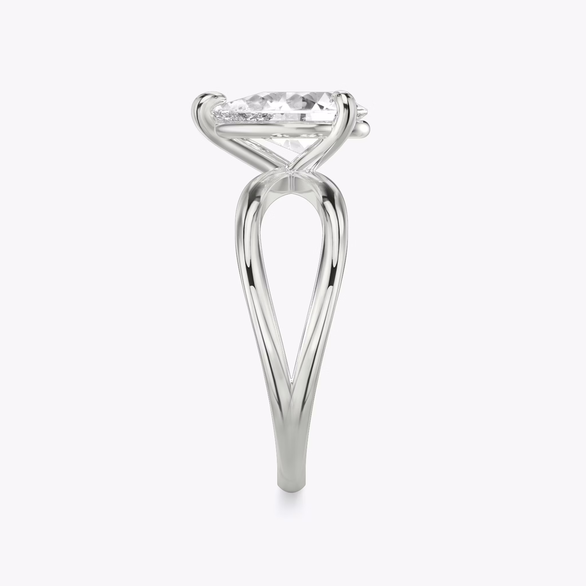 The Duet | Pear | 18k | White Gold | bandAccent: Plain | diamondOrientation: vertical | caratWeight: other