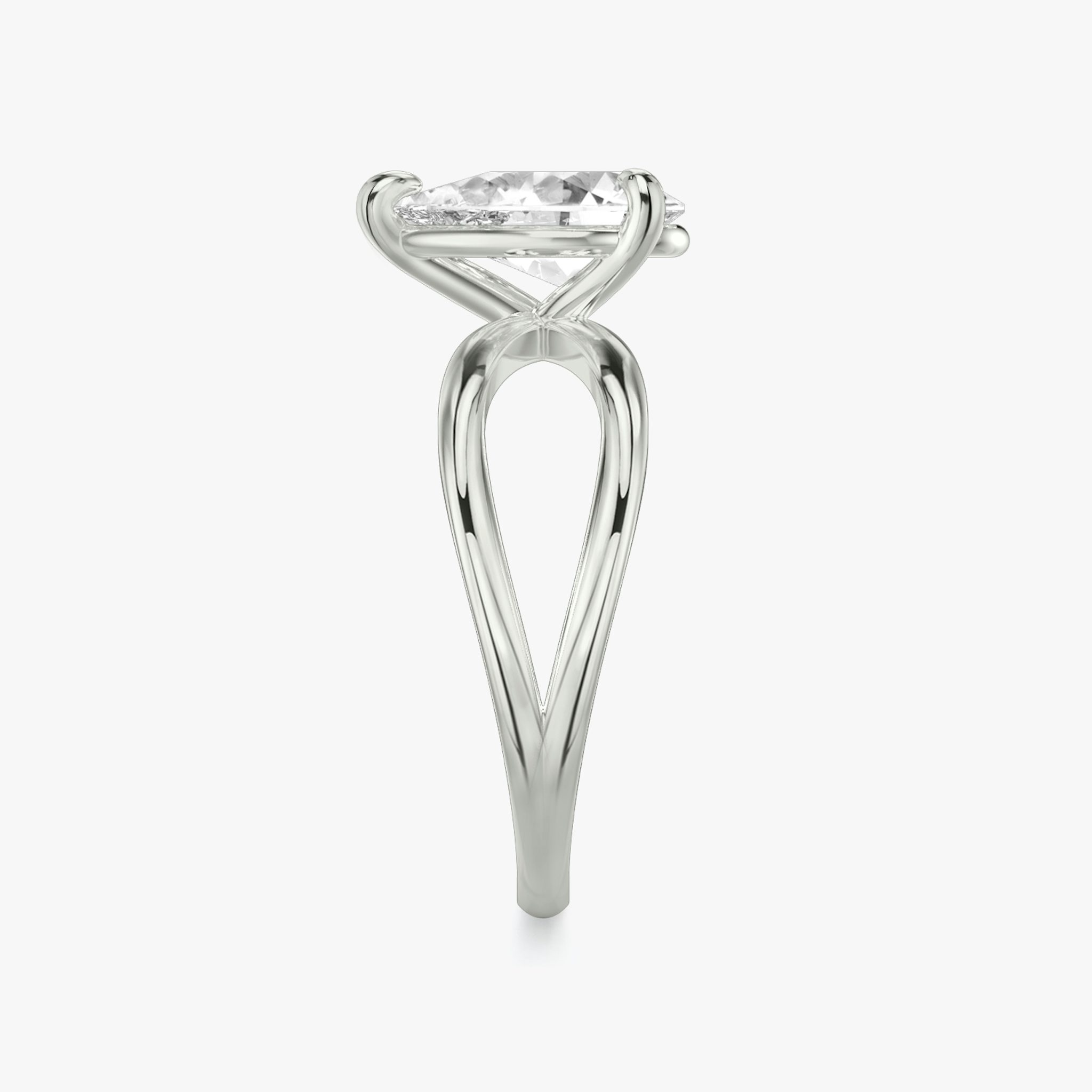 The Duet | Pear | Platinum | bandAccent: Plain | diamondOrientation: vertical | caratWeight: other