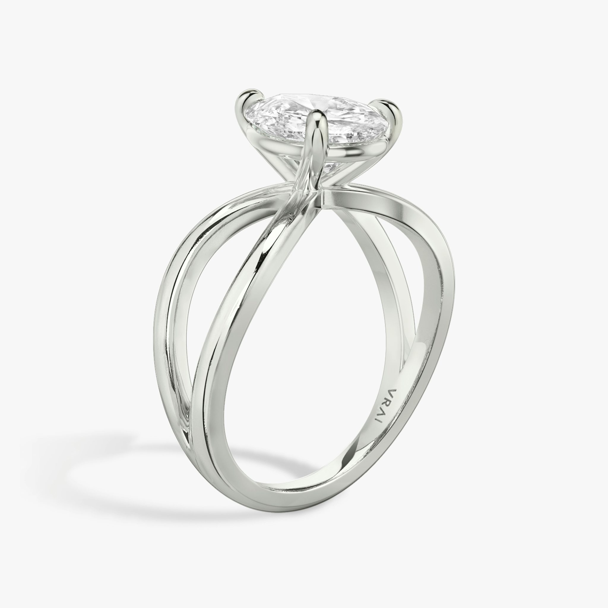 The Duet | Pear | 18k | White Gold | bandAccent: Plain | diamondOrientation: vertical | caratWeight: other