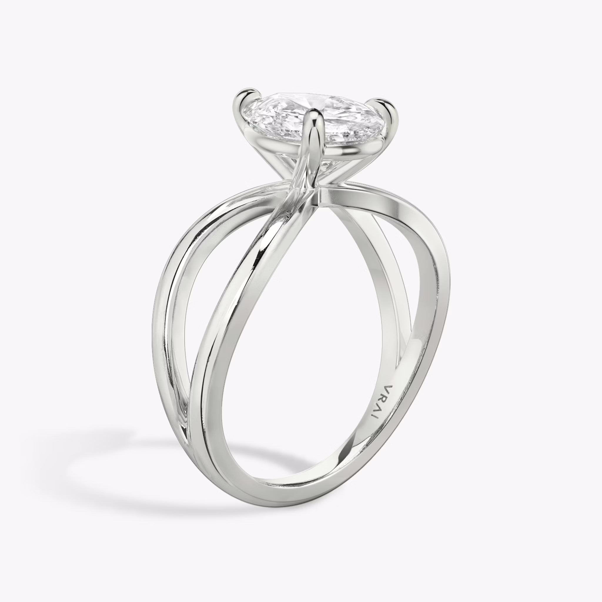 The Duet | Pear | Platinum | bandAccent: Plain | diamondOrientation: vertical | caratWeight: other