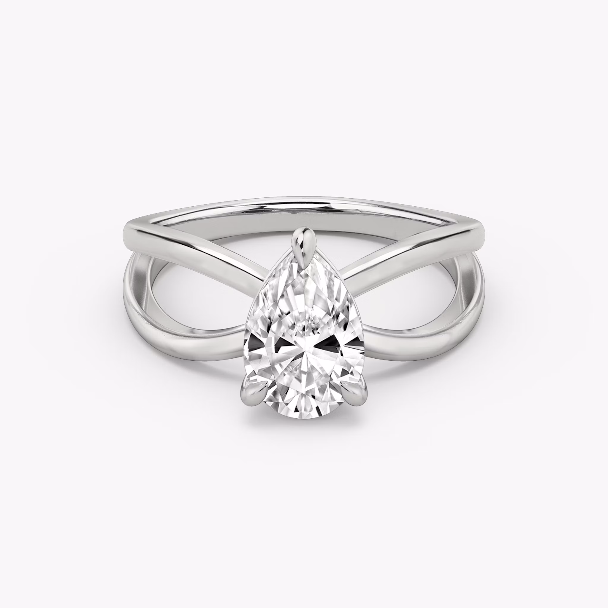 Duet Pear Engagement Ring