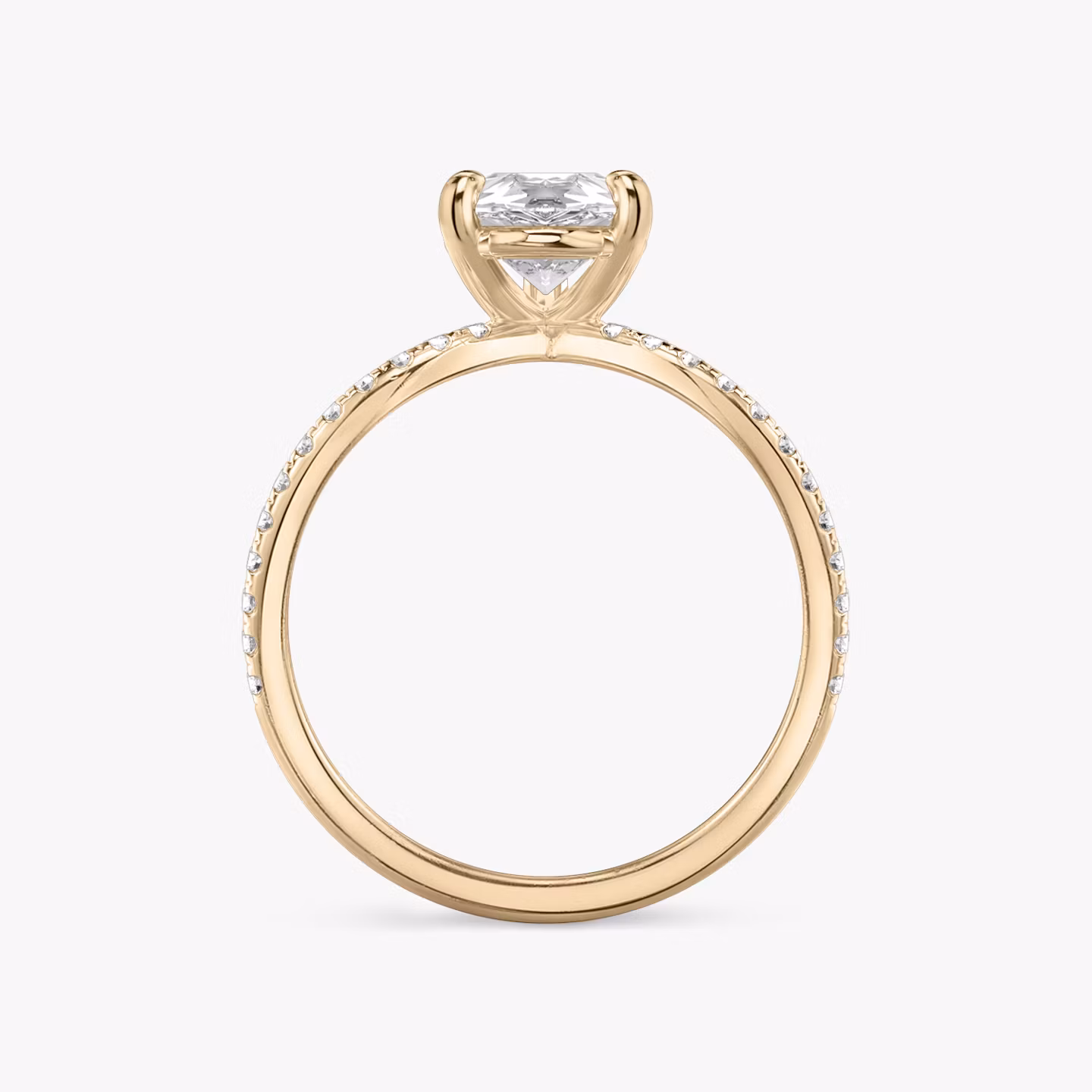 The Duet | Pear | 14k | Rose Gold | bandAccent: Double pavé | diamondOrientation: vertical | caratWeight: other