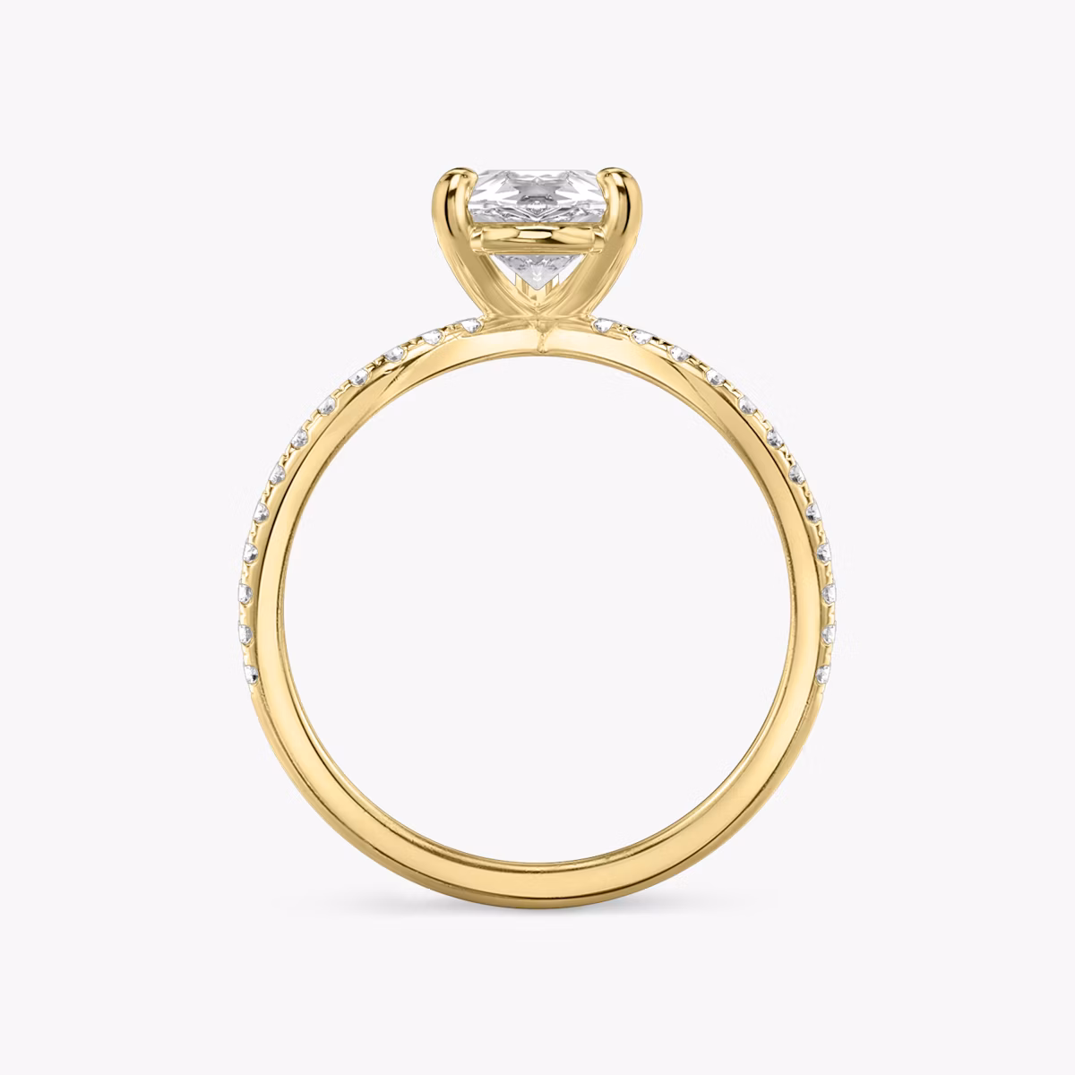 The Duet | Pear | 18k | Yellow Gold | bandAccent: Double pavé | diamondOrientation: vertical | caratWeight: other