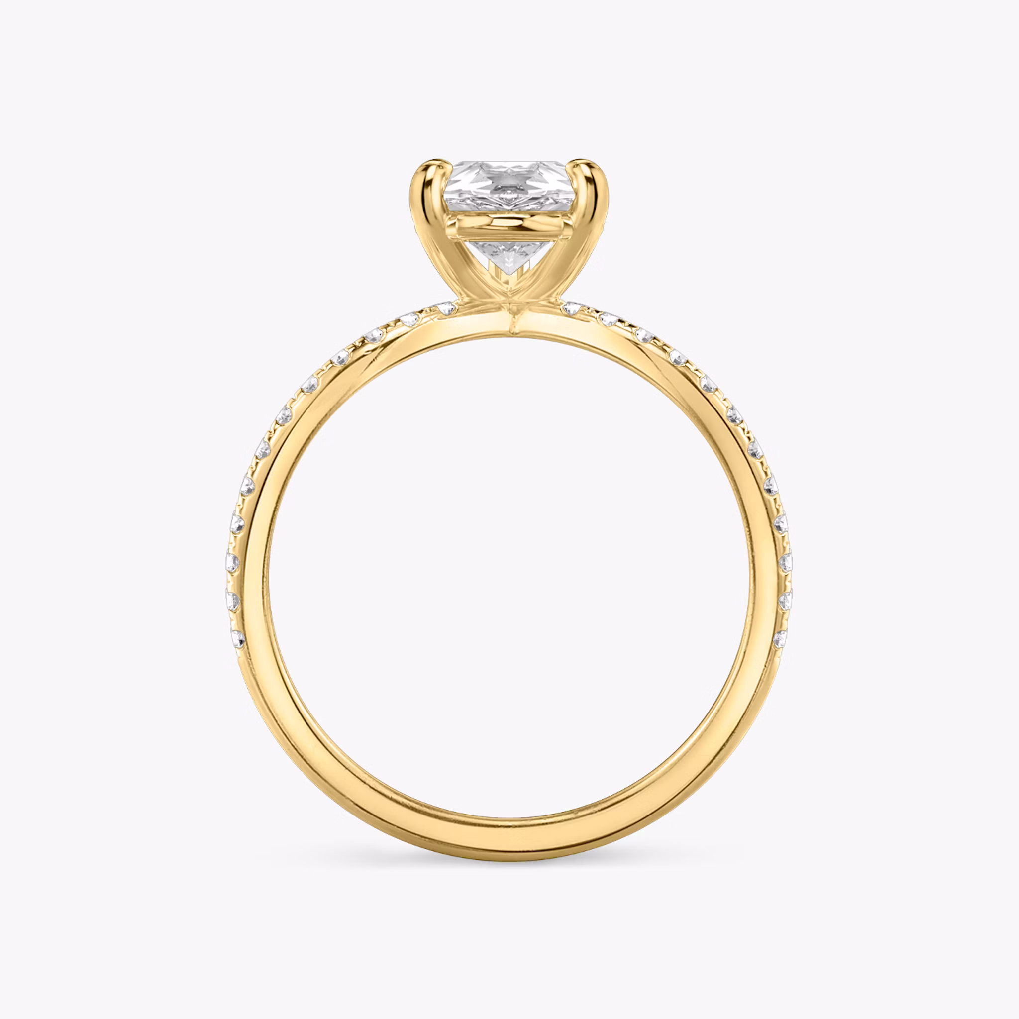 The Duet | Pear | 18k | Yellow Gold | bandAccent: Double pavé | diamondOrientation: vertical | caratWeight: other