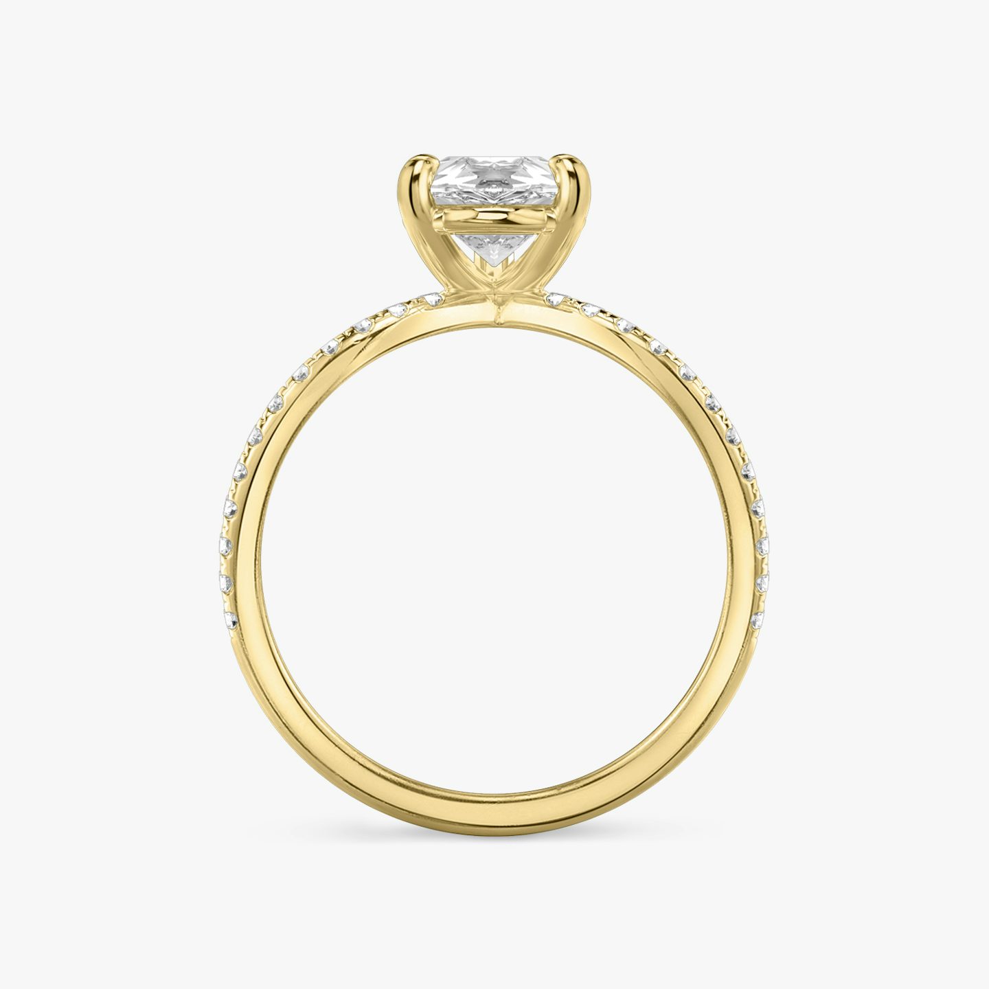The Duet | Pear | 18k | Yellow Gold | bandAccent: Double pavé | diamondOrientation: vertical | caratWeight: other