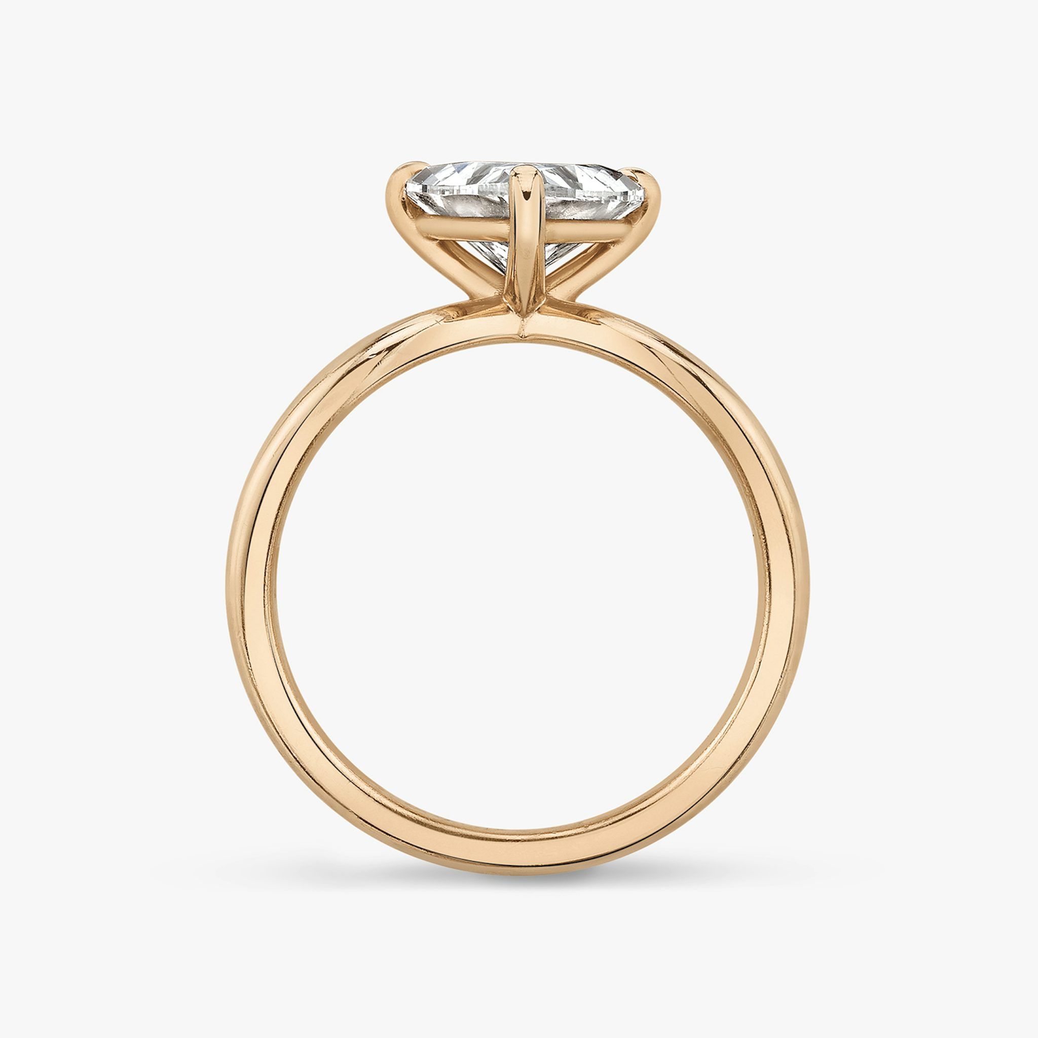 The Duet | Trillion | 14k | Rose Gold | bandAccent: Plain | diamondOrientation: vertical | caratWeight: other
