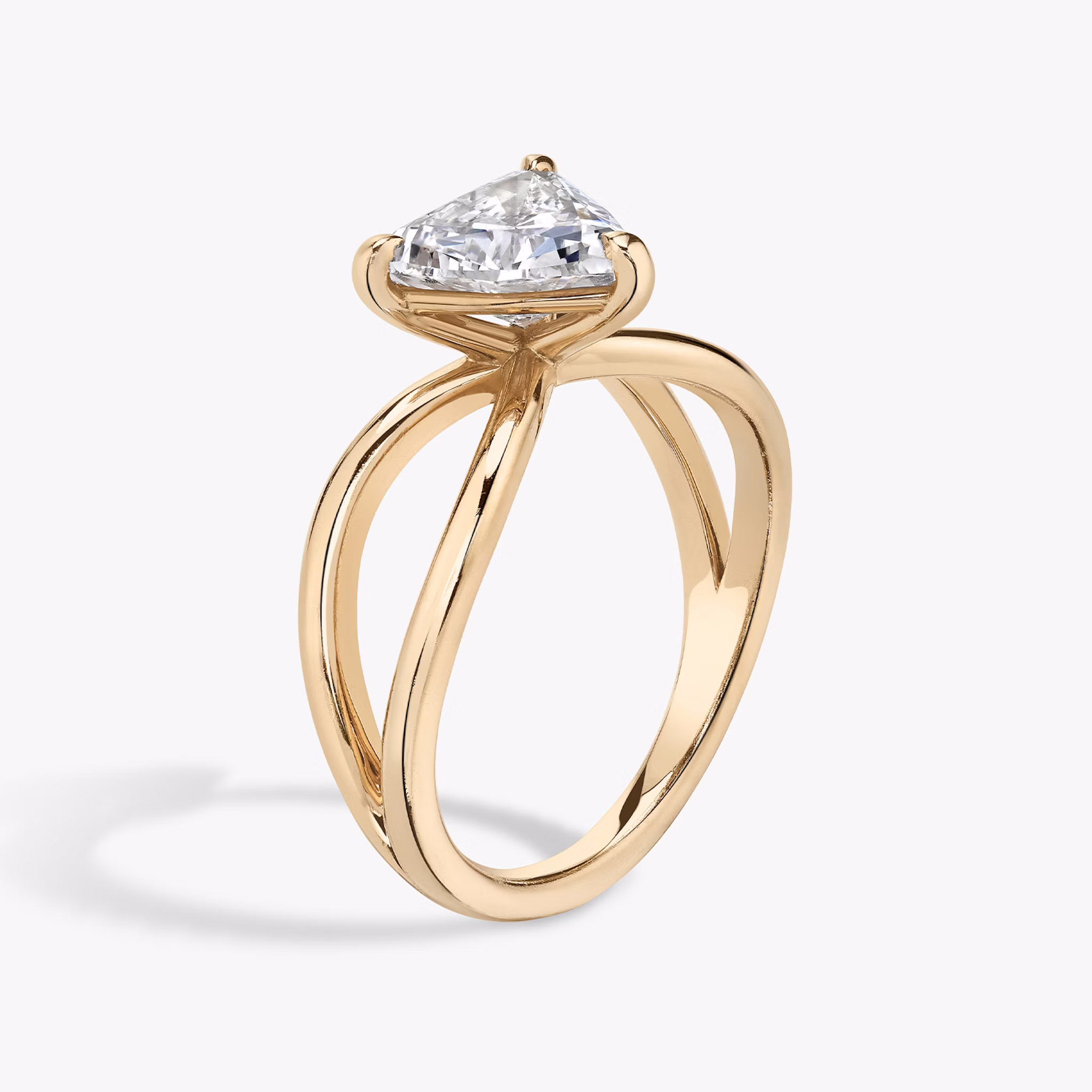 The Duet | Trillion | 14k | Rose Gold | bandAccent: Plain | diamondOrientation: vertical | caratWeight: other