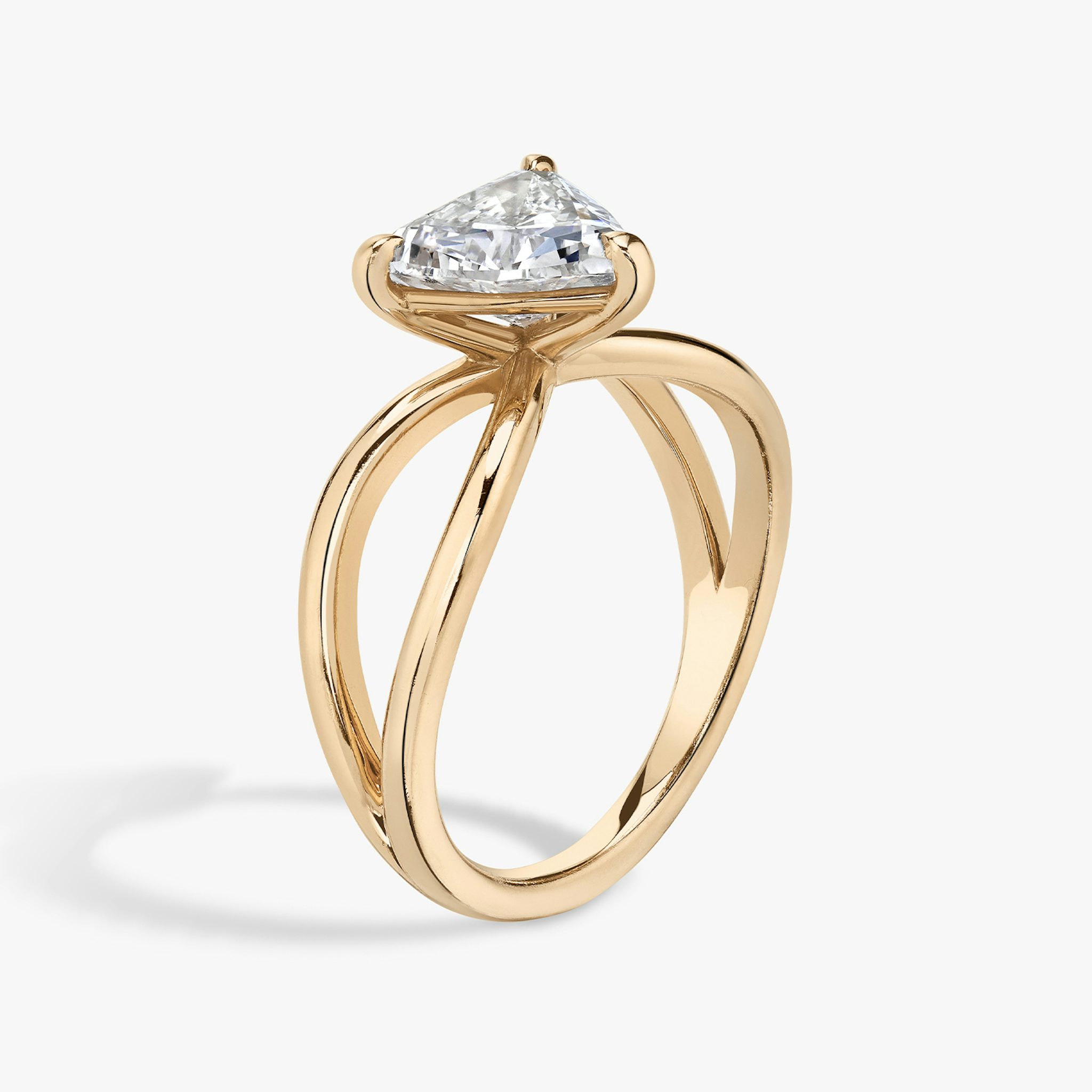 The Duet | Trillion | 14k | Rose Gold | bandAccent: Plain | diamondOrientation: vertical | caratWeight: other