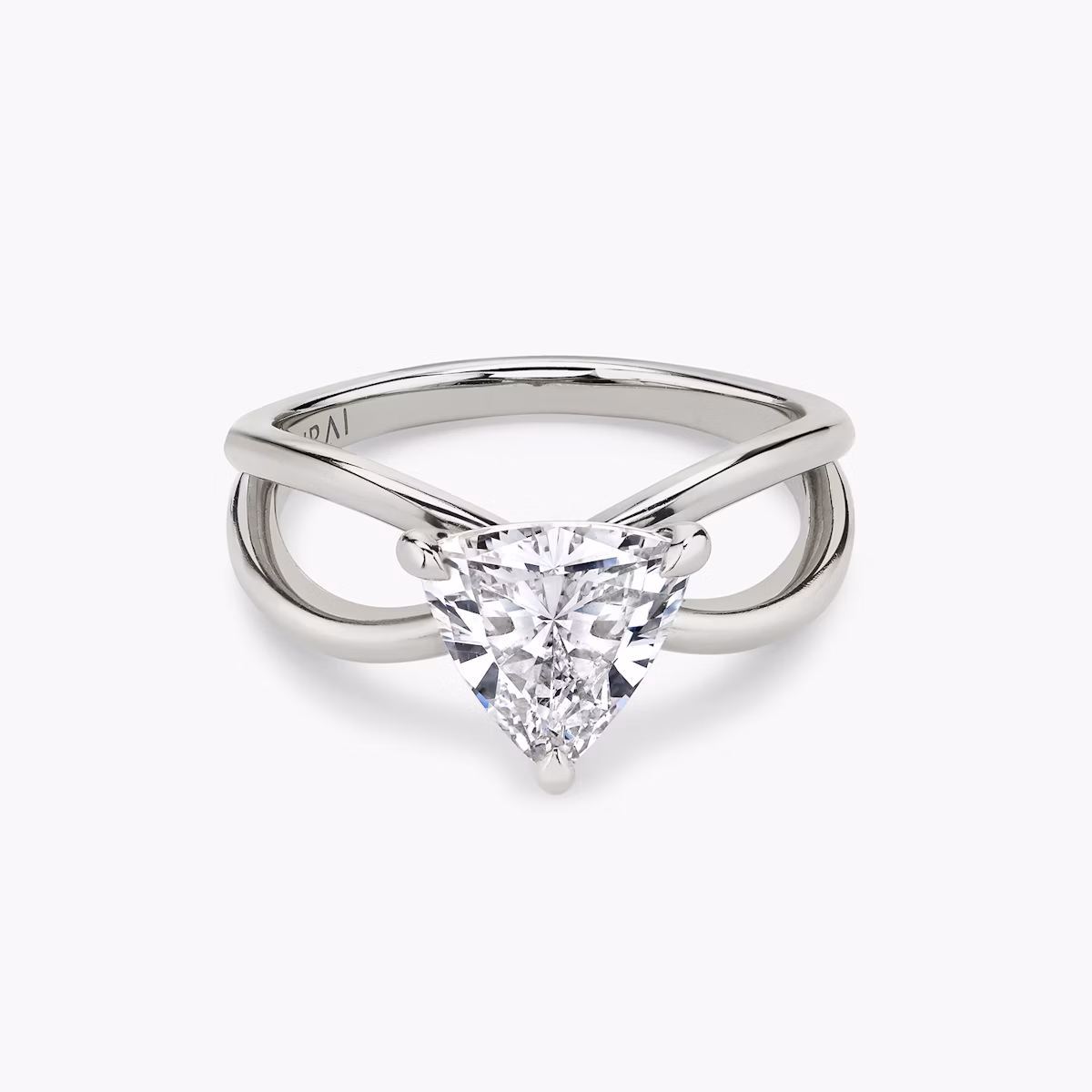 The Duet | Trillion | Platinum | bandAccent: Plain | diamondOrientation: vertical | caratWeight: other