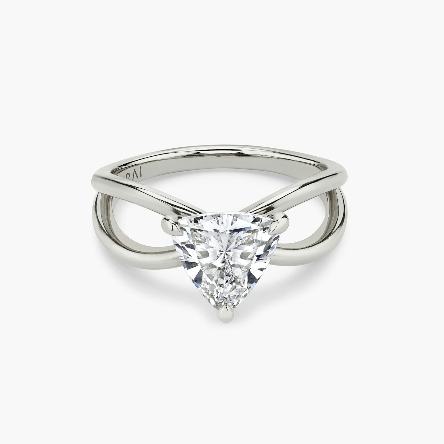 The Duet | Trillion | 18k | White Gold | bandAccent: Plain | diamondOrientation: vertical | caratWeight: other