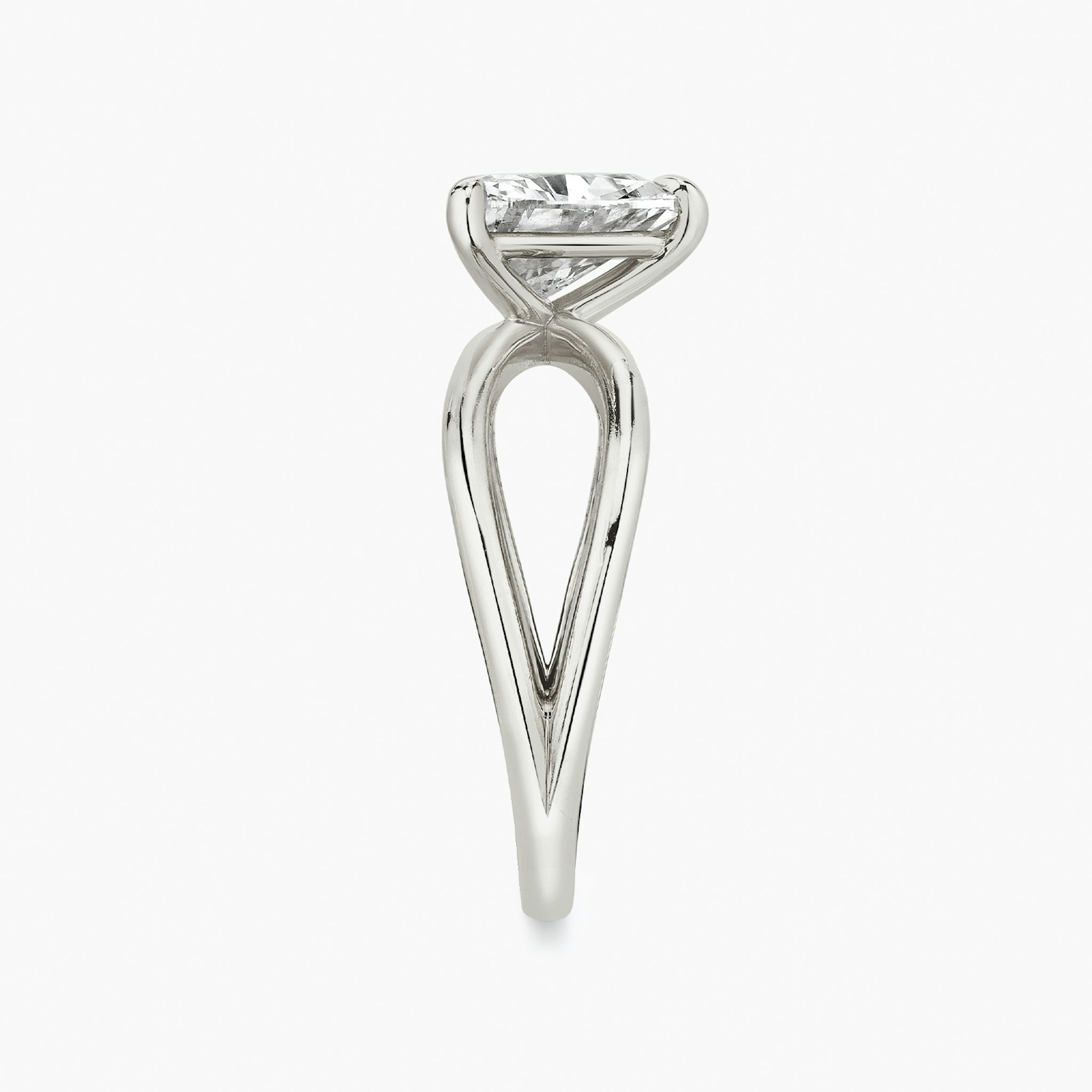 The Duet | Trillion | 18k | White Gold | bandAccent: Plain | diamondOrientation: vertical | caratWeight: other