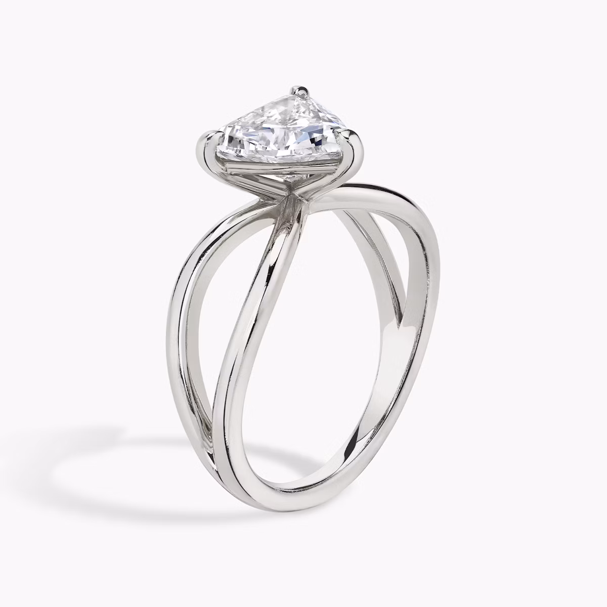 The Duet | Trillion | Platinum | bandAccent: Plain | diamondOrientation: vertical | caratWeight: other