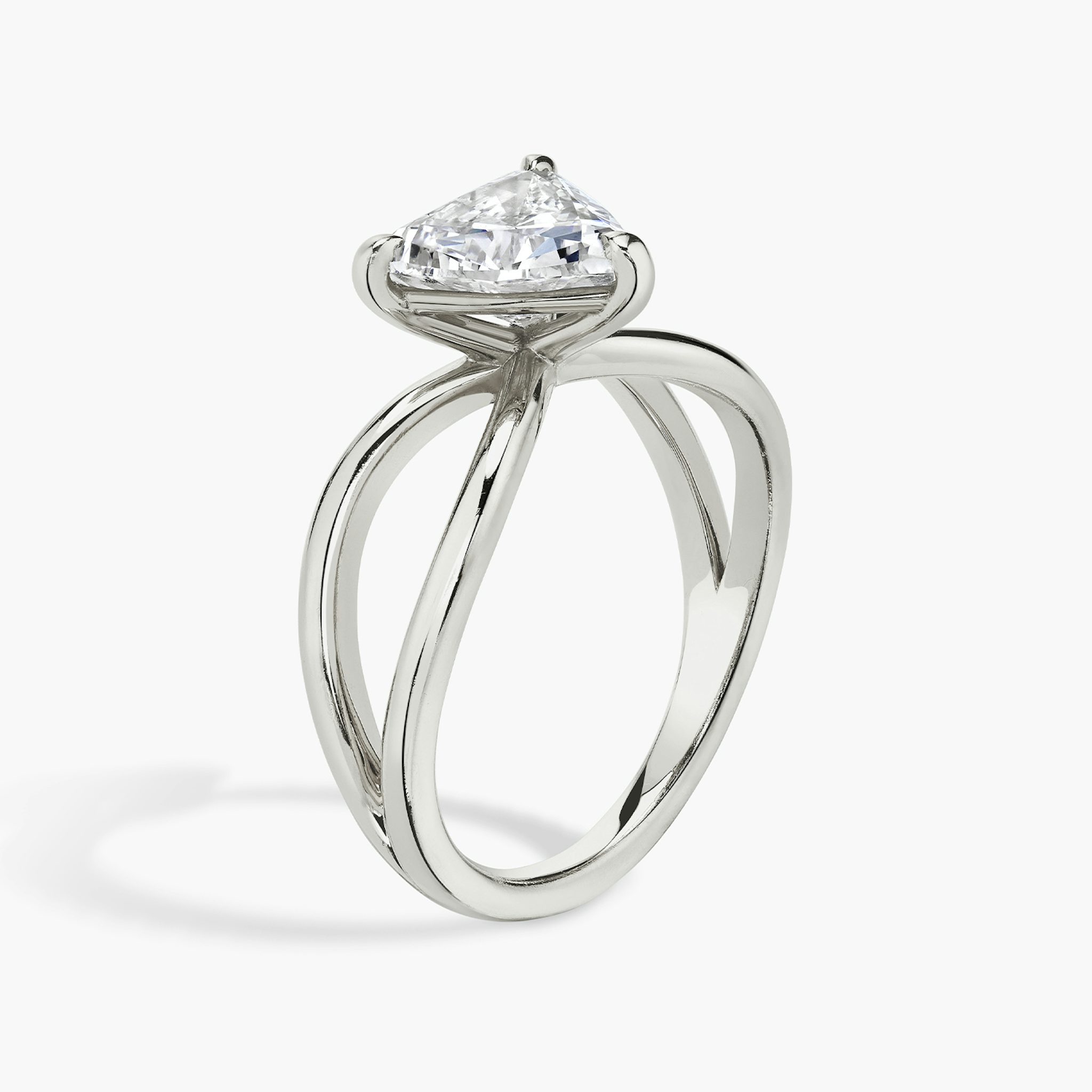 The Duet | Trillion | 18k | White Gold | bandAccent: Plain | diamondOrientation: vertical | caratWeight: other