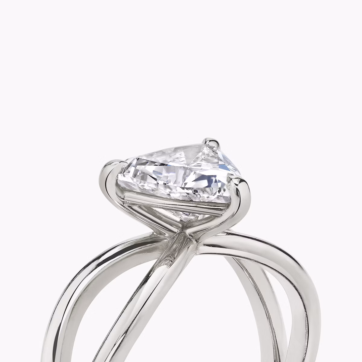 The Duet | Trillion | Platinum | bandAccent: Plain | diamondOrientation: vertical | caratWeight: other