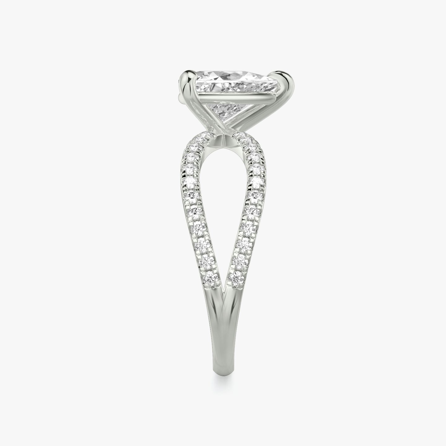 The Duet | Trillion | Platinum | bandAccent: Double pavé | diamondOrientation: vertical | caratWeight: other