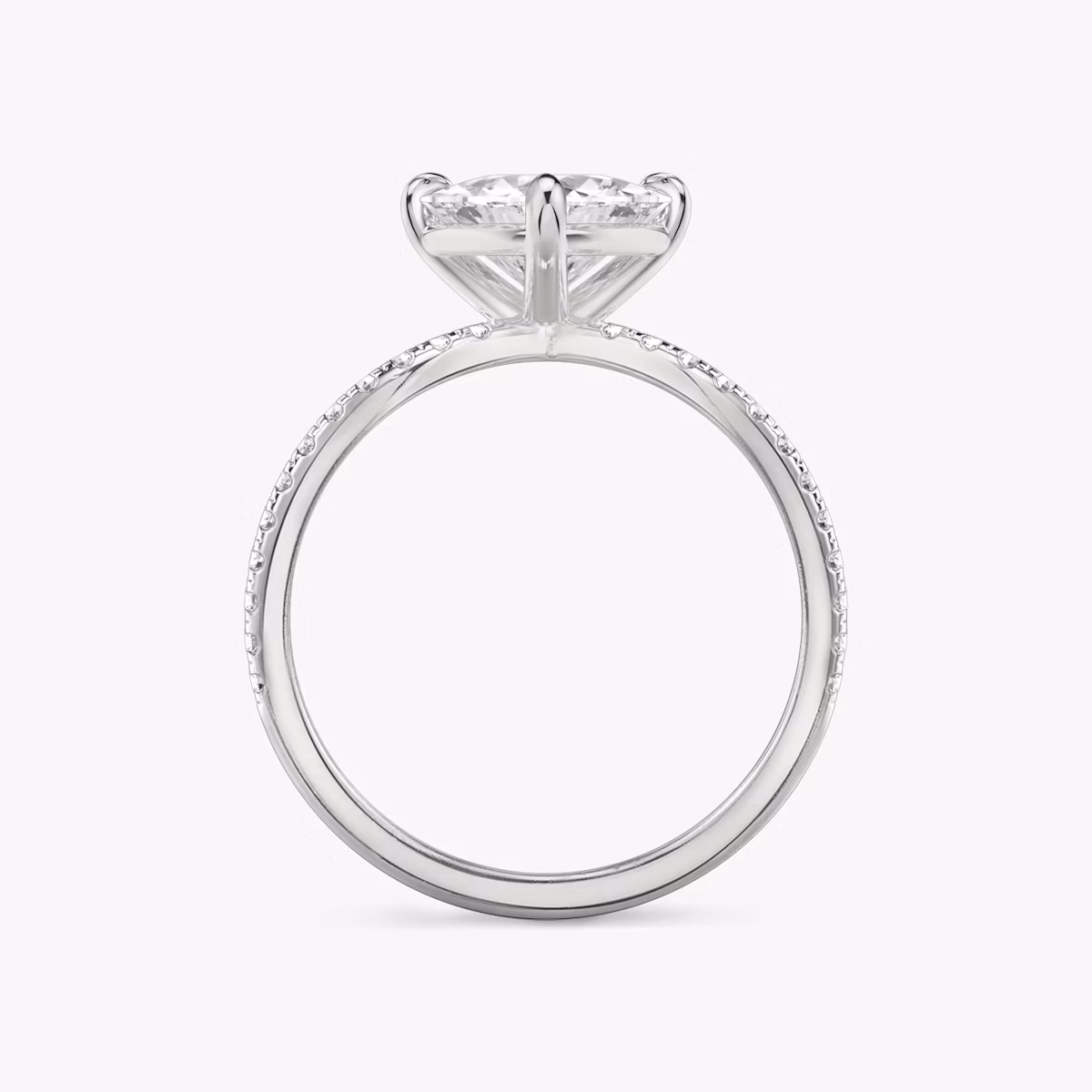 The Duet | Trillion | Platinum | bandAccent: Double pavé | diamondOrientation: vertical | caratWeight: other