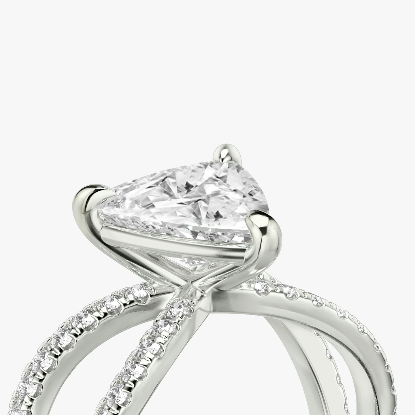 The Duet | Trillion | Platinum | bandAccent: Double pavé | diamondOrientation: vertical | caratWeight: other
