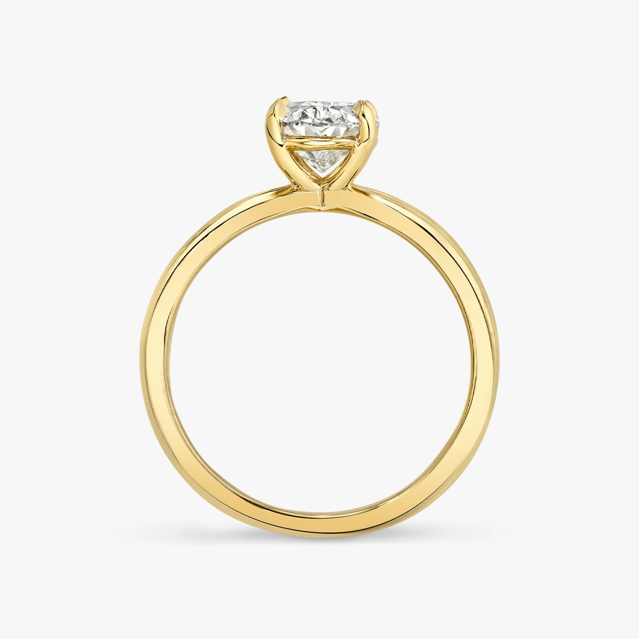 The Duet | Oval | 18k | Yellow Gold | bandAccent: Plain | diamondOrientation: vertical | caratWeight: other
