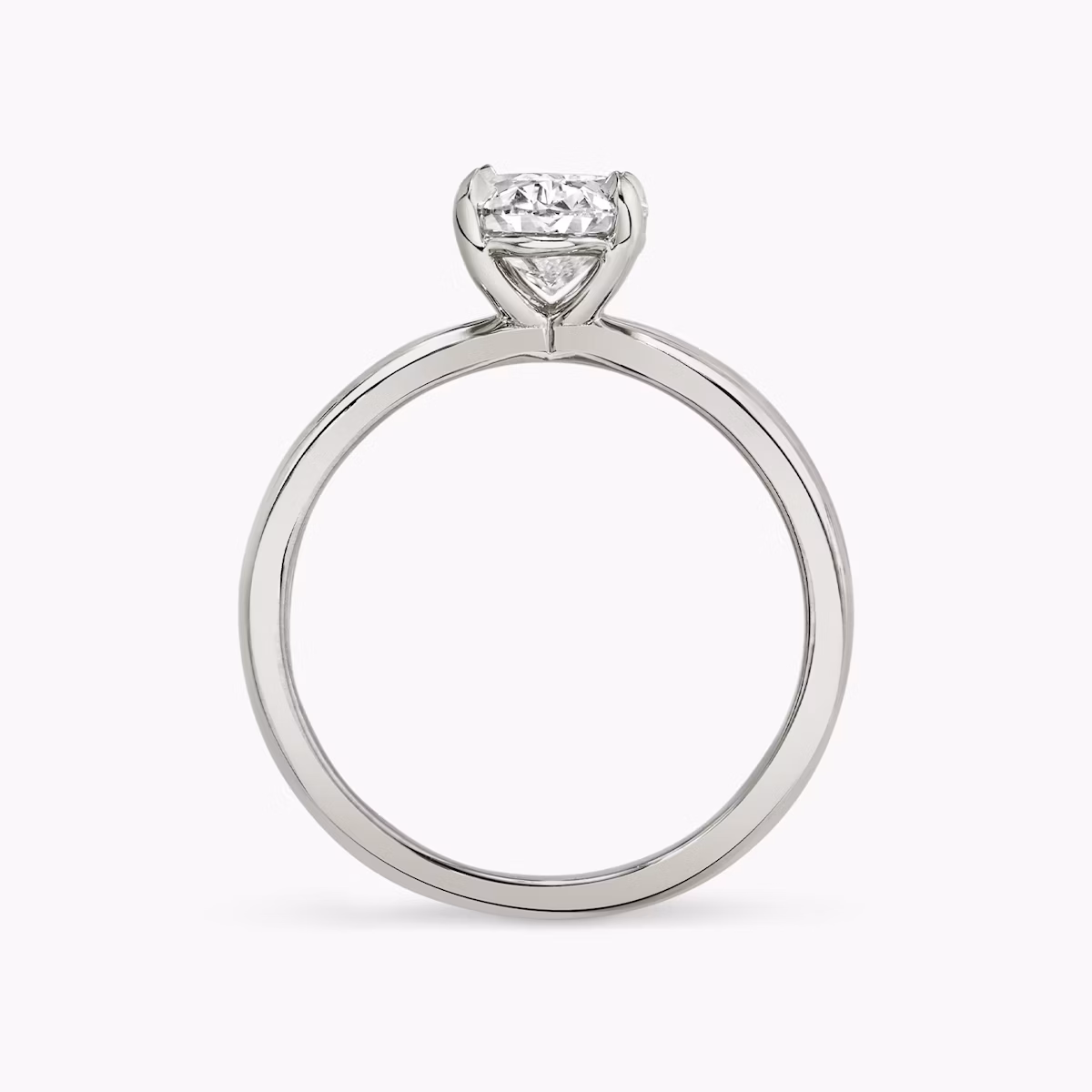 The Duet | Oval | Platinum | bandAccent: Plain | diamondOrientation: vertical | caratWeight: other