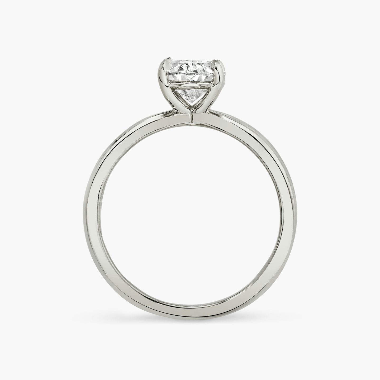 The Duet | Oval | Platinum | bandAccent: Plain | diamondOrientation: vertical | caratWeight: other