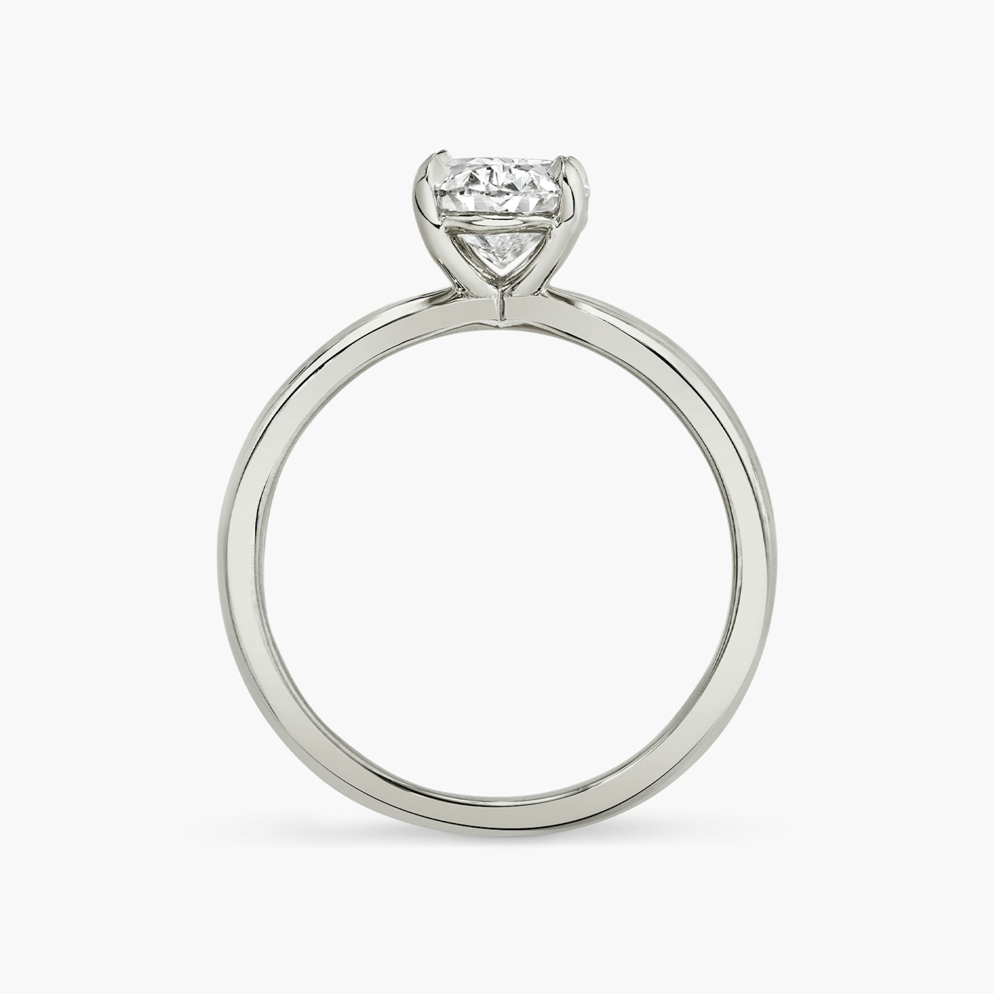 The Duet | Oval | 18k | White Gold | bandAccent: Plain | diamondOrientation: vertical | caratWeight: other