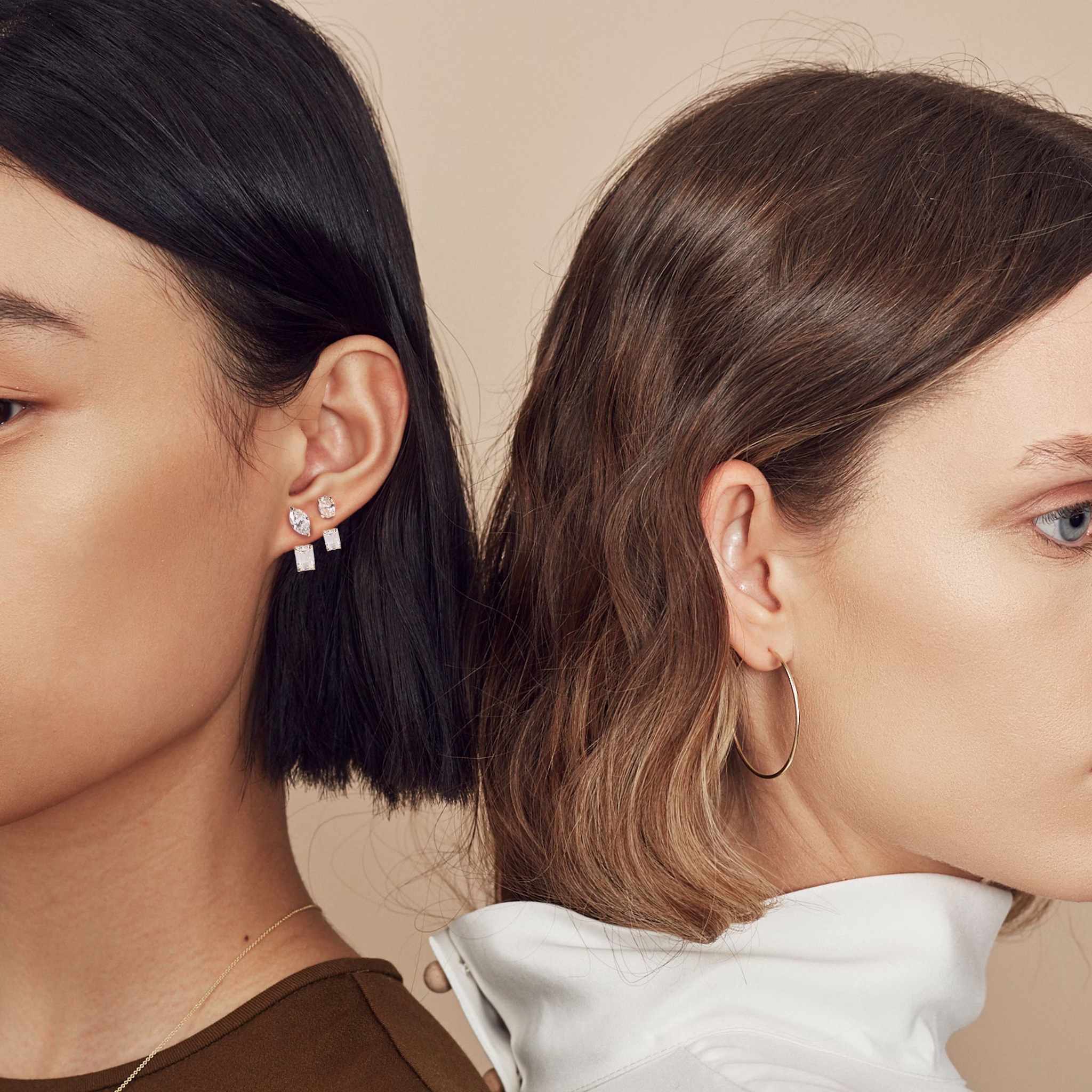 VRAI Solitaire Drop Ear Jacket | Emerald | 14k | Yellow Gold | caratWeight: 1.0ct