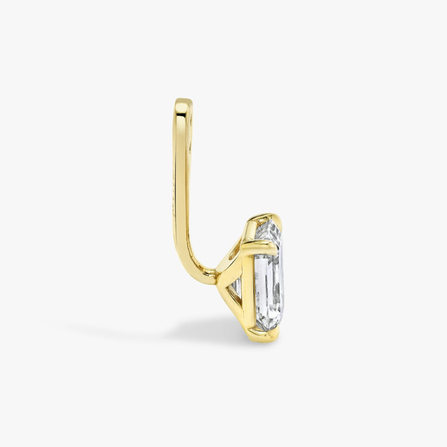 VRAI Solitaire Drop Ear Jacket | Emerald | 14k | Yellow Gold | caratWeight: 0.50ct