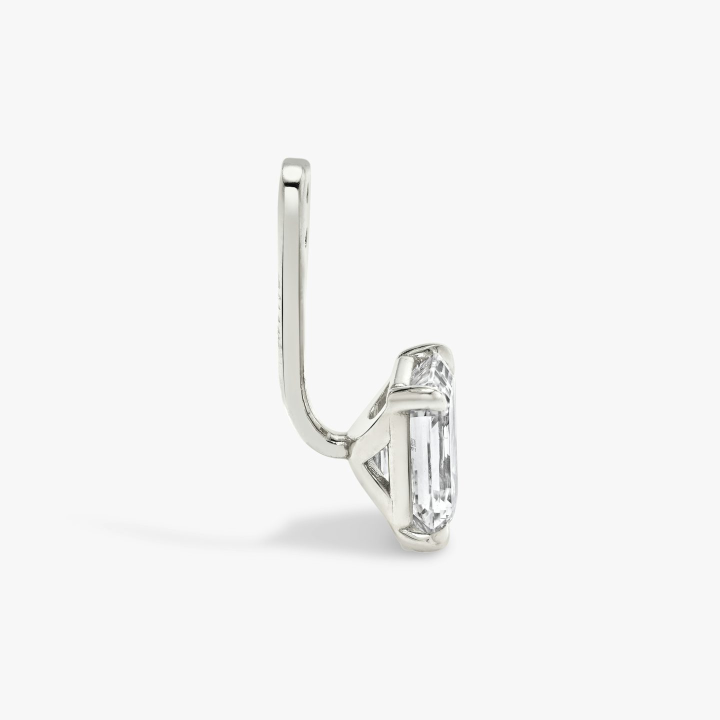 VRAI Solitaire Drop Ear Jacket | Emerald | 14k | White Gold | caratWeight: 0.50ct