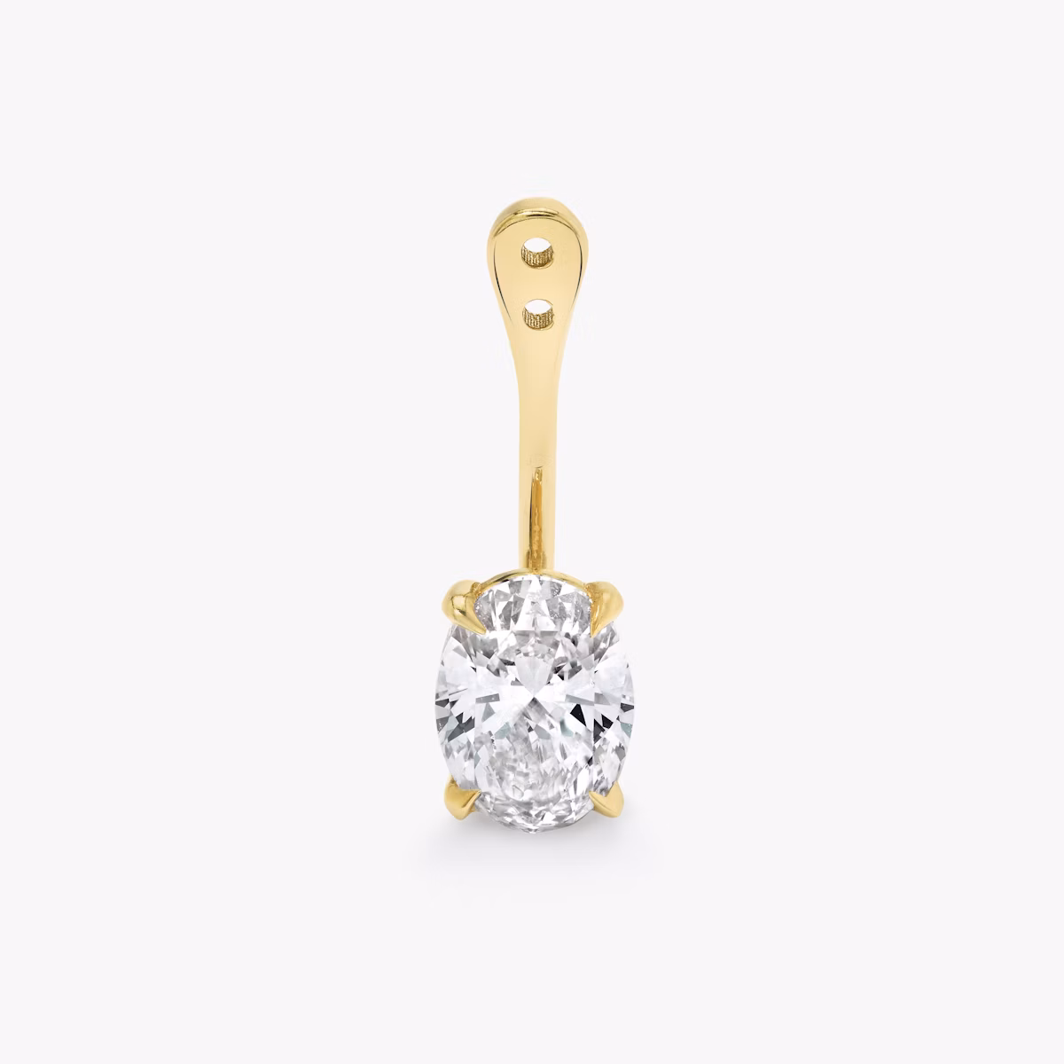VRAI Solitaire Drop Ear Jacket | Oval | 14k | Yellow Gold | caratWeight: 0.50ct