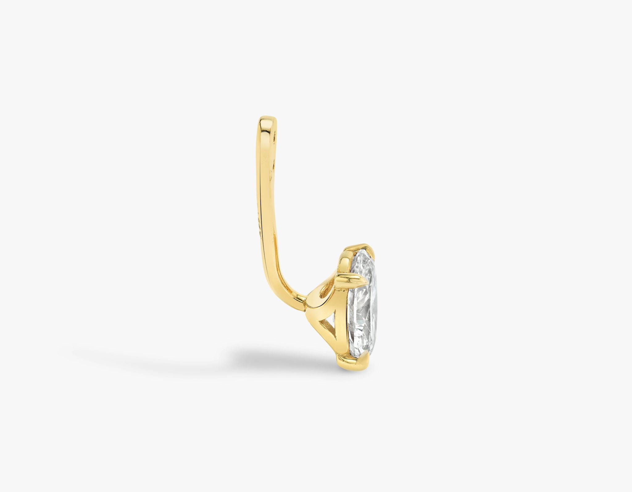 VRAI Solitaire Drop Ear Jacket | Oval | 14k | Yellow Gold | caratWeight: 0.50ct