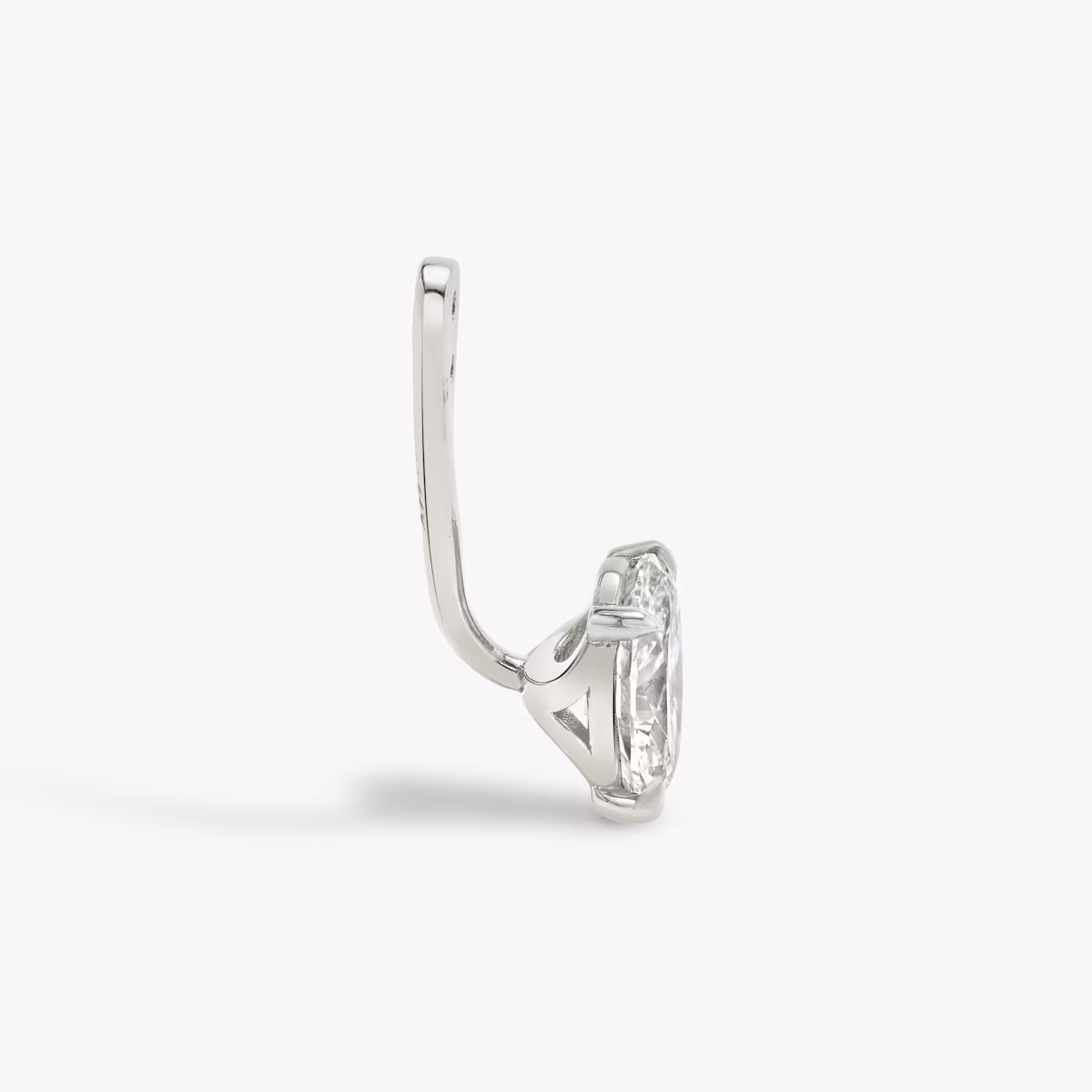 VRAI Solitaire Drop Ear Jacket | Oval | 14k | White Gold | caratWeight: 1.0ct