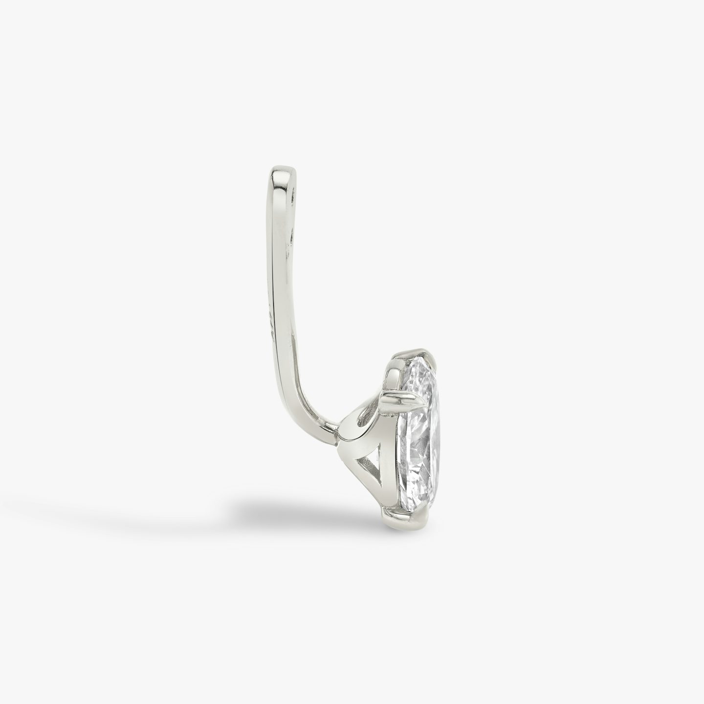 VRAI Solitär Drop Ear Jacket | Oval | 14k | Weißgold | caratWeight: 0.50ct