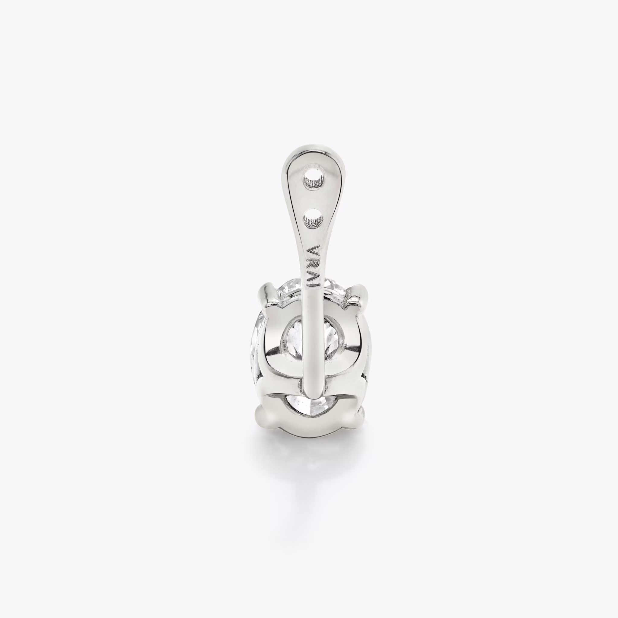 VRAI Solitaire Drop Ear Jacket | Oval | 14k | White Gold | caratWeight: 0.50ct