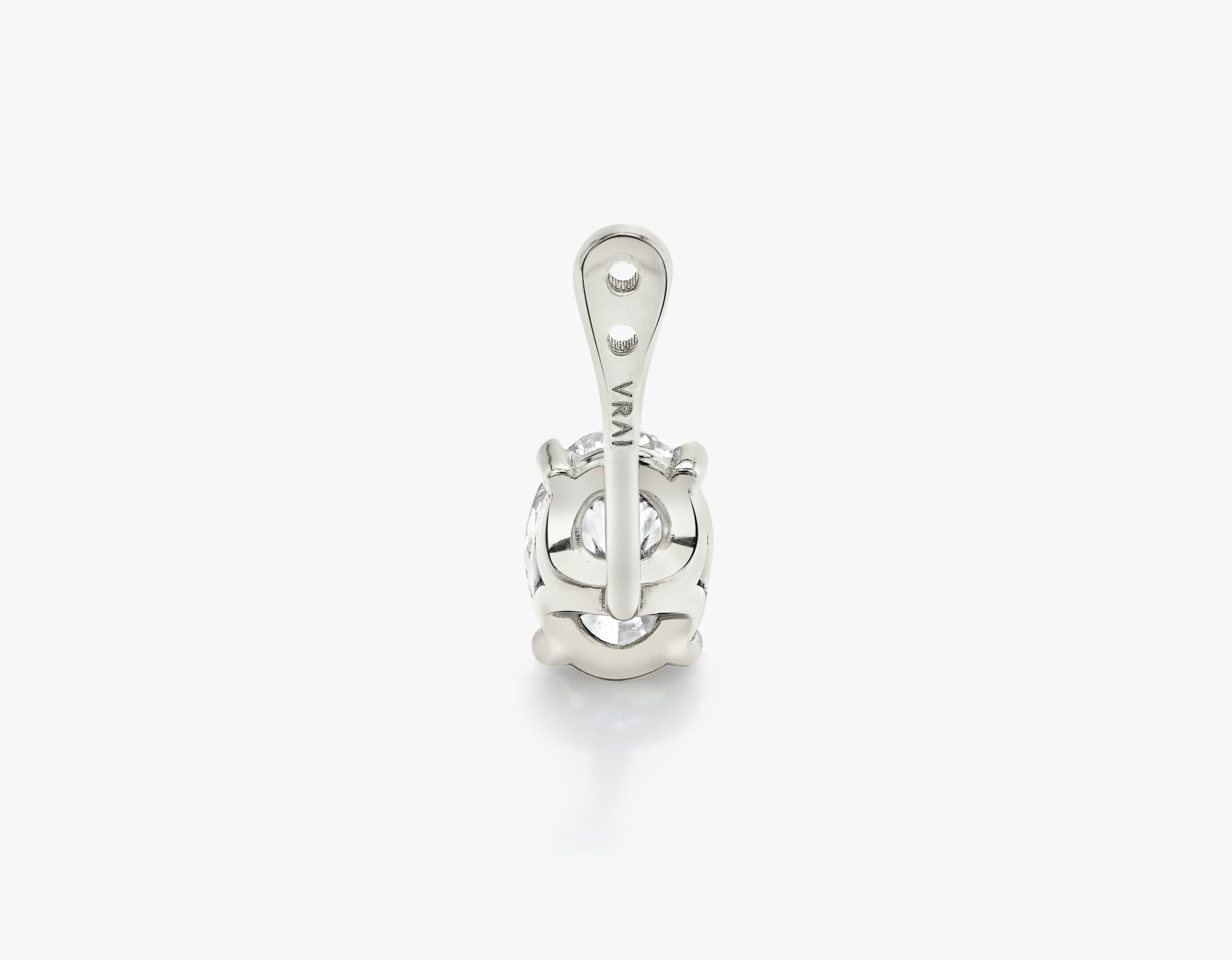VRAI Solitaire Drop Ear Jacket | Oval | 14k | White Gold | caratWeight: 0.50ct