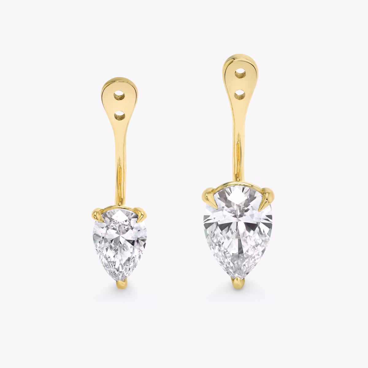 VRAI Solitaire Drop Ear Jacket | Pear | 14k | Yellow Gold | caratWeight: 0.50ct