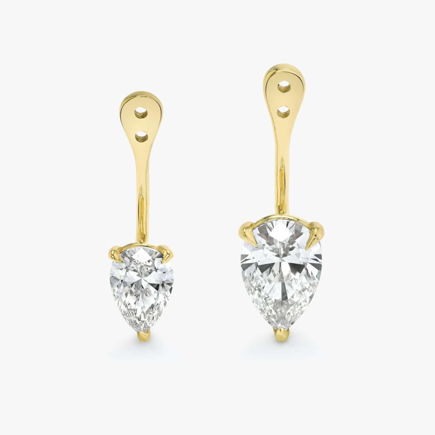 VRAI Solitaire Drop Ear Jacket | Pear | 14k | Yellow Gold | caratWeight: 0.50ct