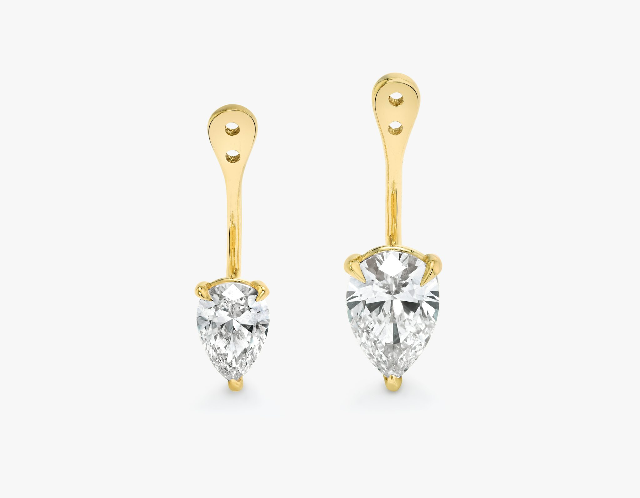 VRAI Solitaire Drop Ear Jacket | Pear | 14k | Yellow Gold | caratWeight: 0.50ct
