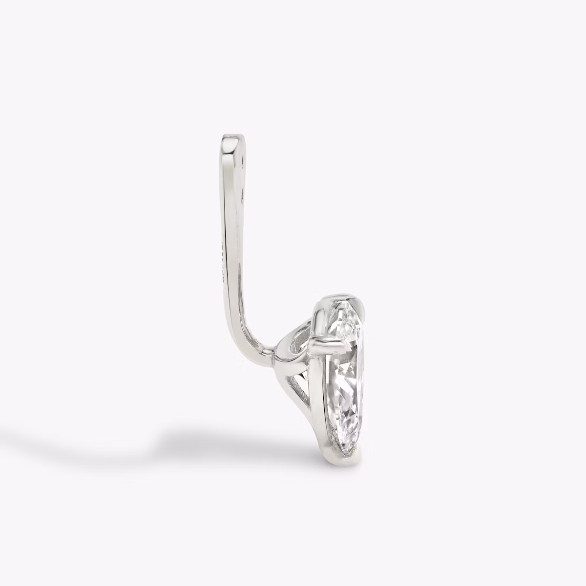 VRAI Solitaire Drop Ear Jacket | Pear | 14k | White Gold | caratWeight: 1.0ct